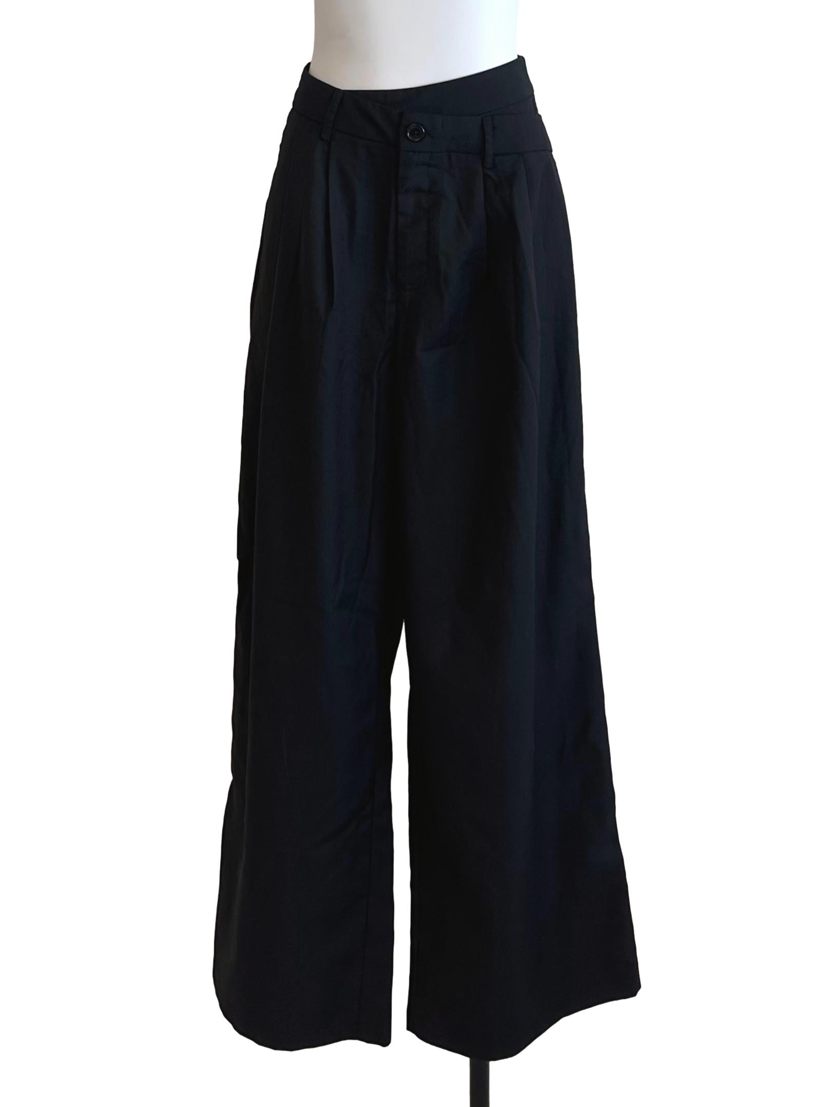 Navy Blue High Waist Flare Pants TTR