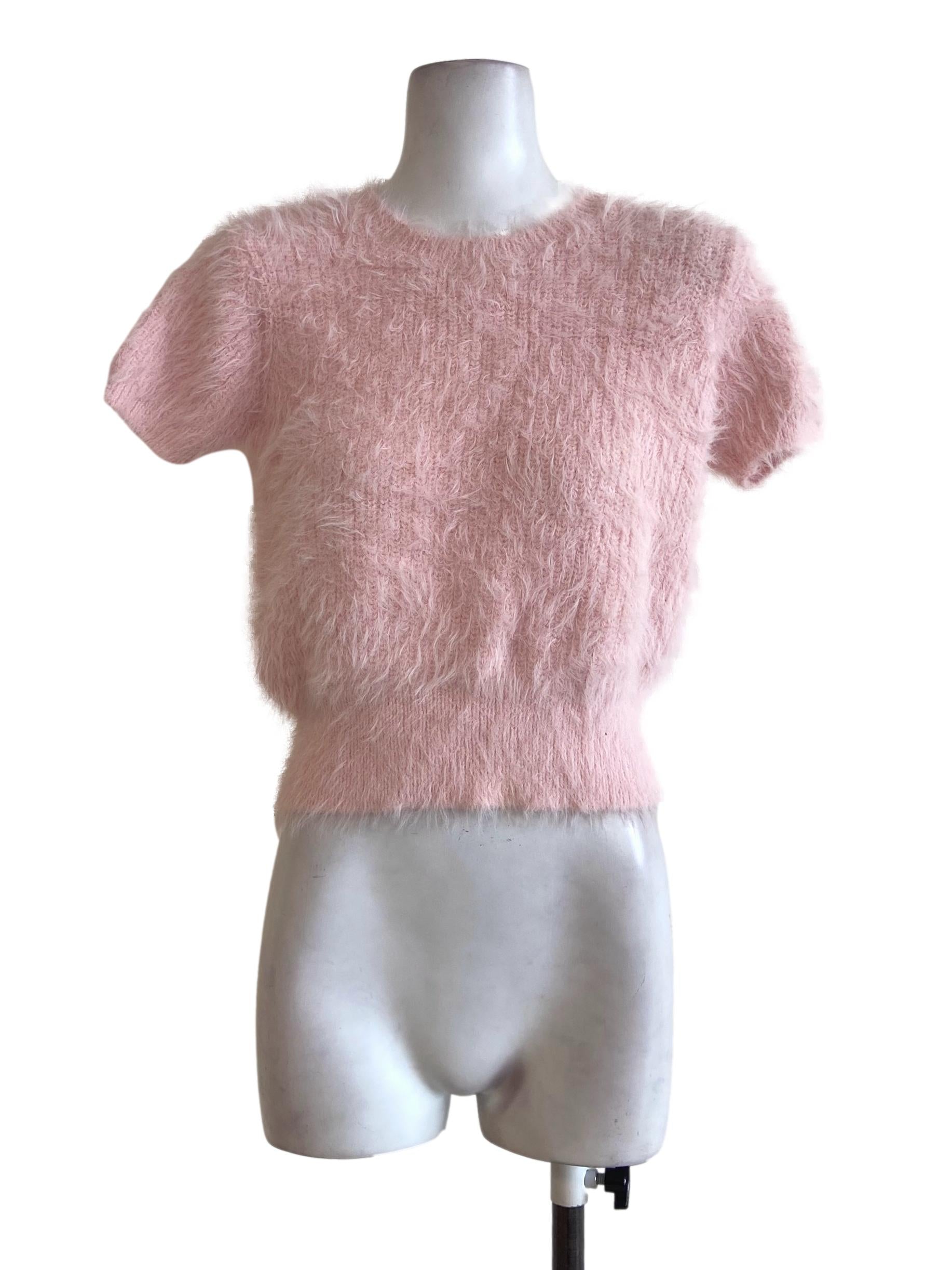 Pink Knitted Stretchable Top