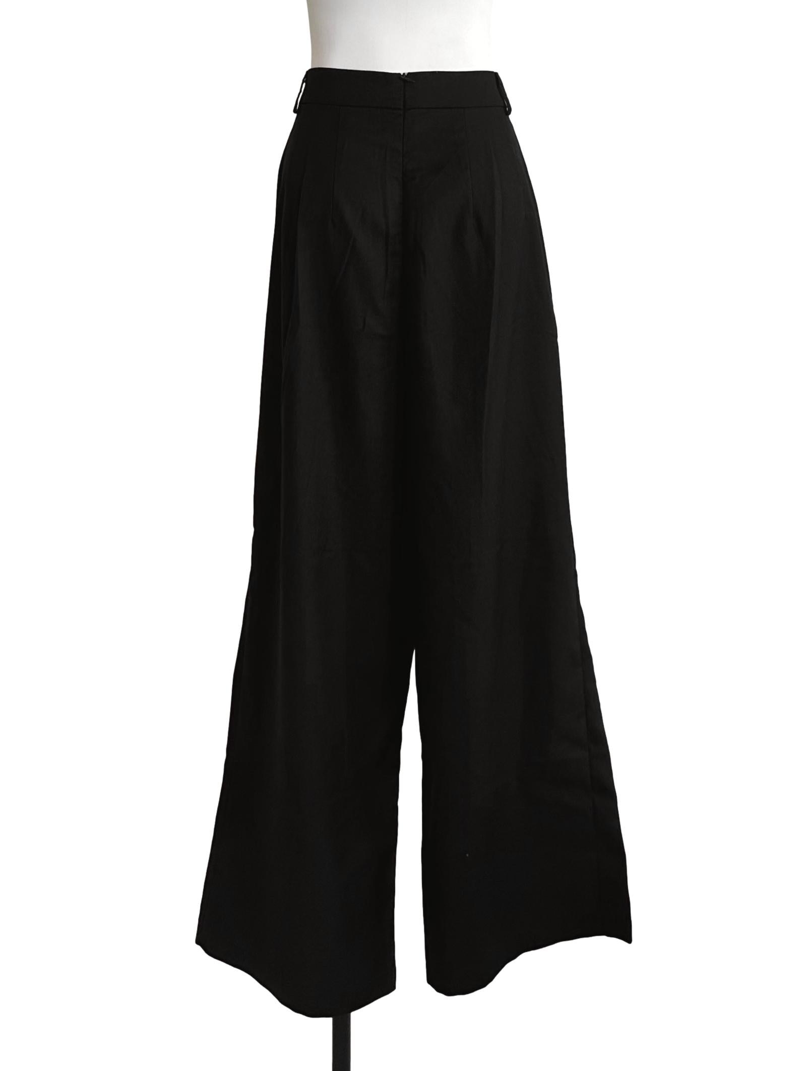 Navy Blue High Waist Flare Pants TTR