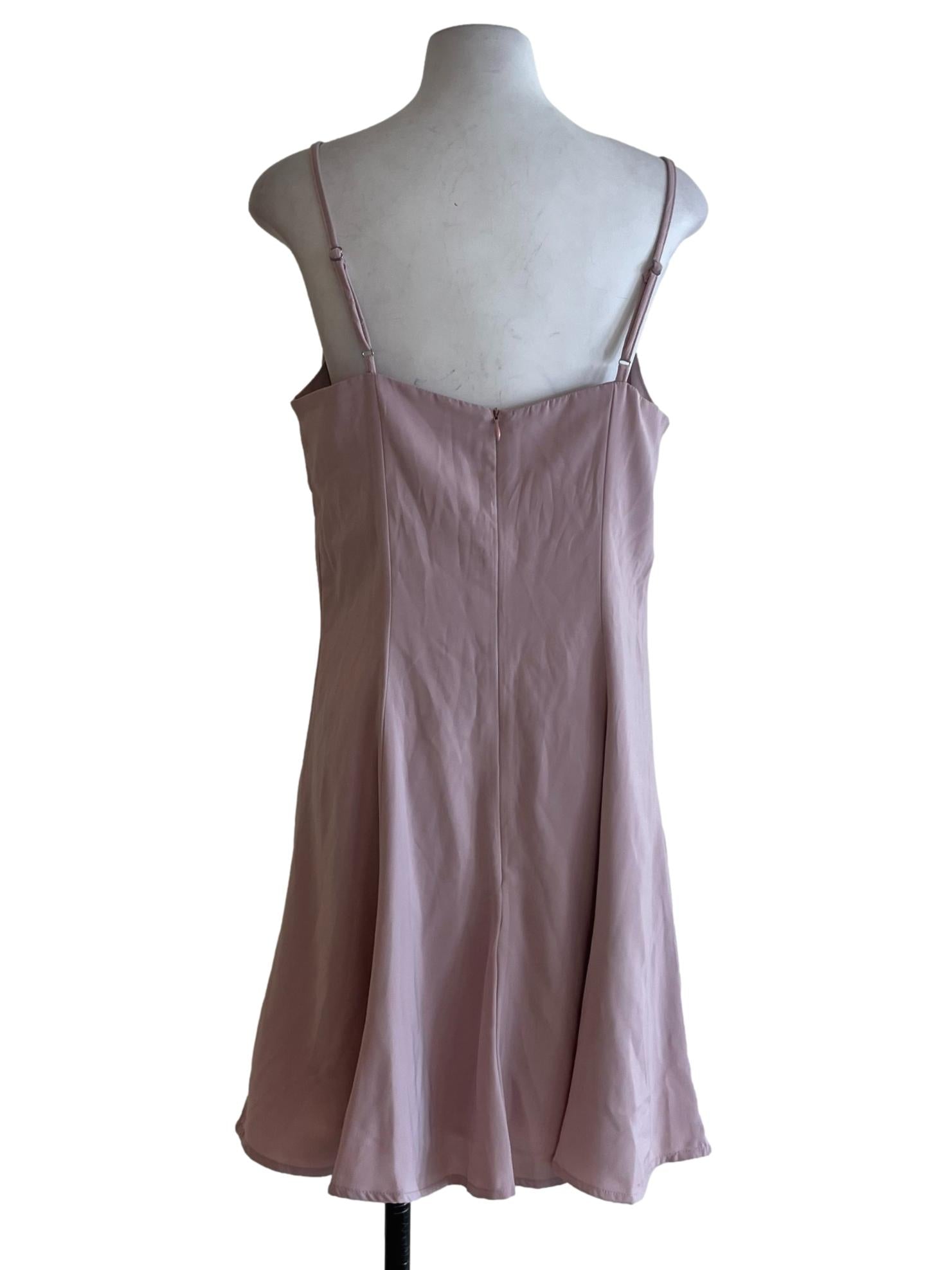 Blush Pink Spaghetti Strap A-Line Dress