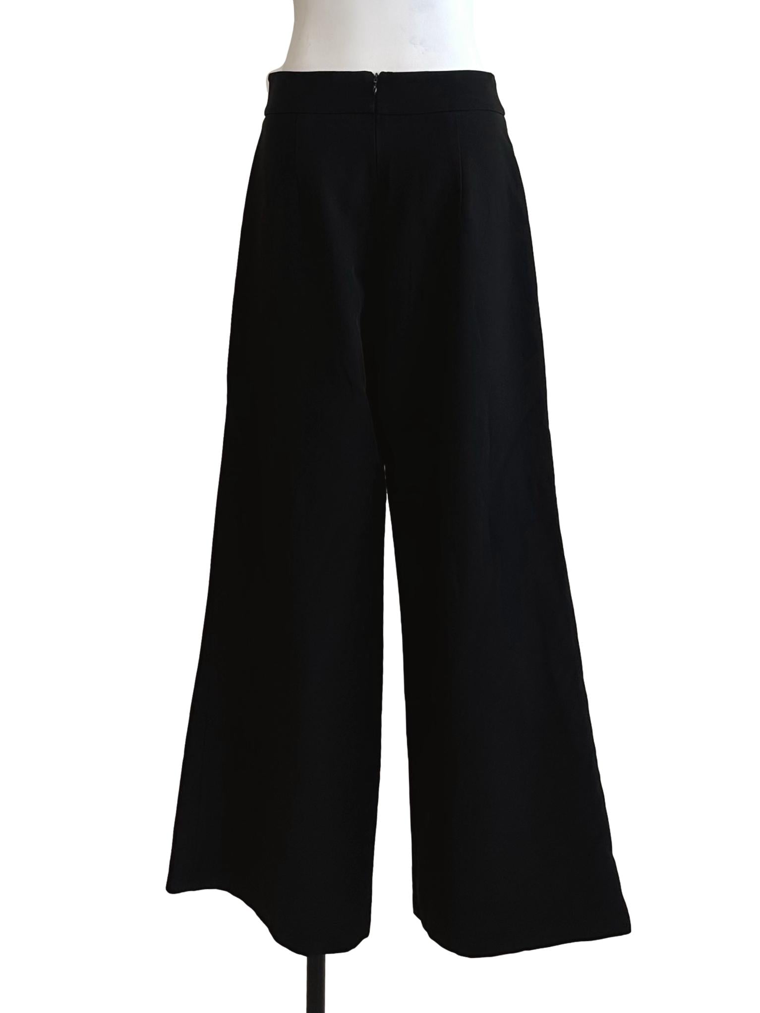 Onyx Black Textured Formal Pants