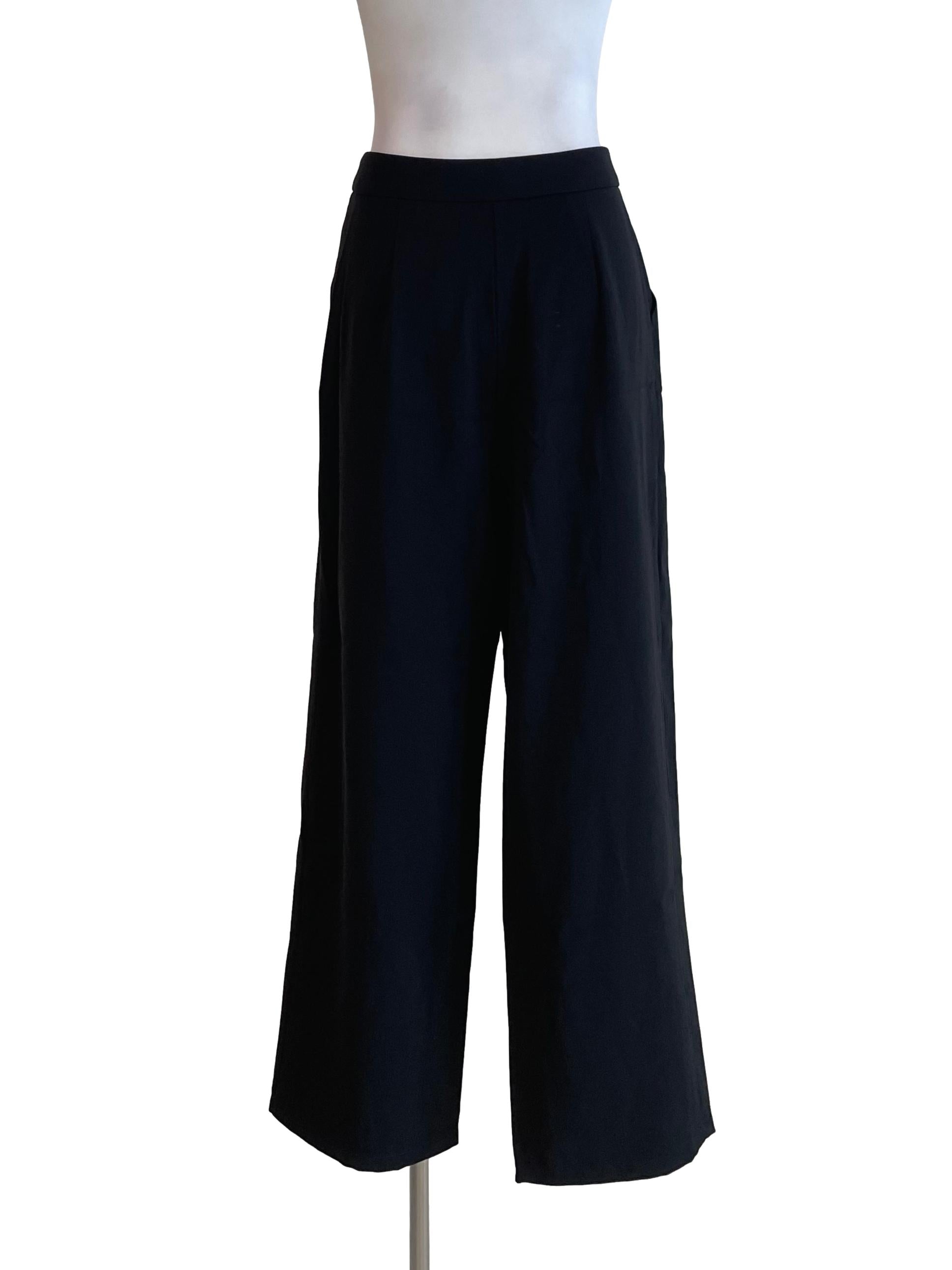 Black Pleated Formal Pants