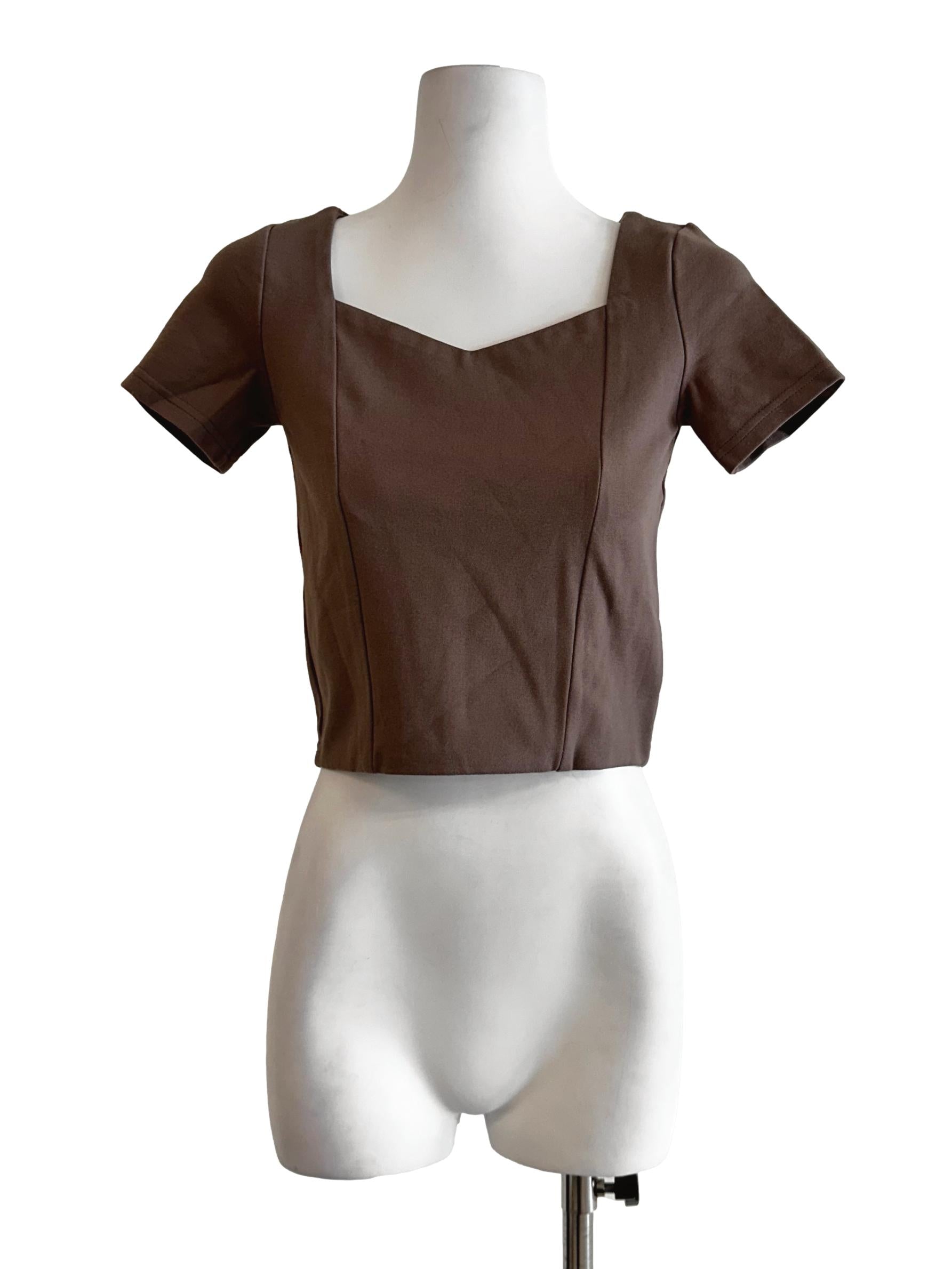 Coffee Brown Cotton Top