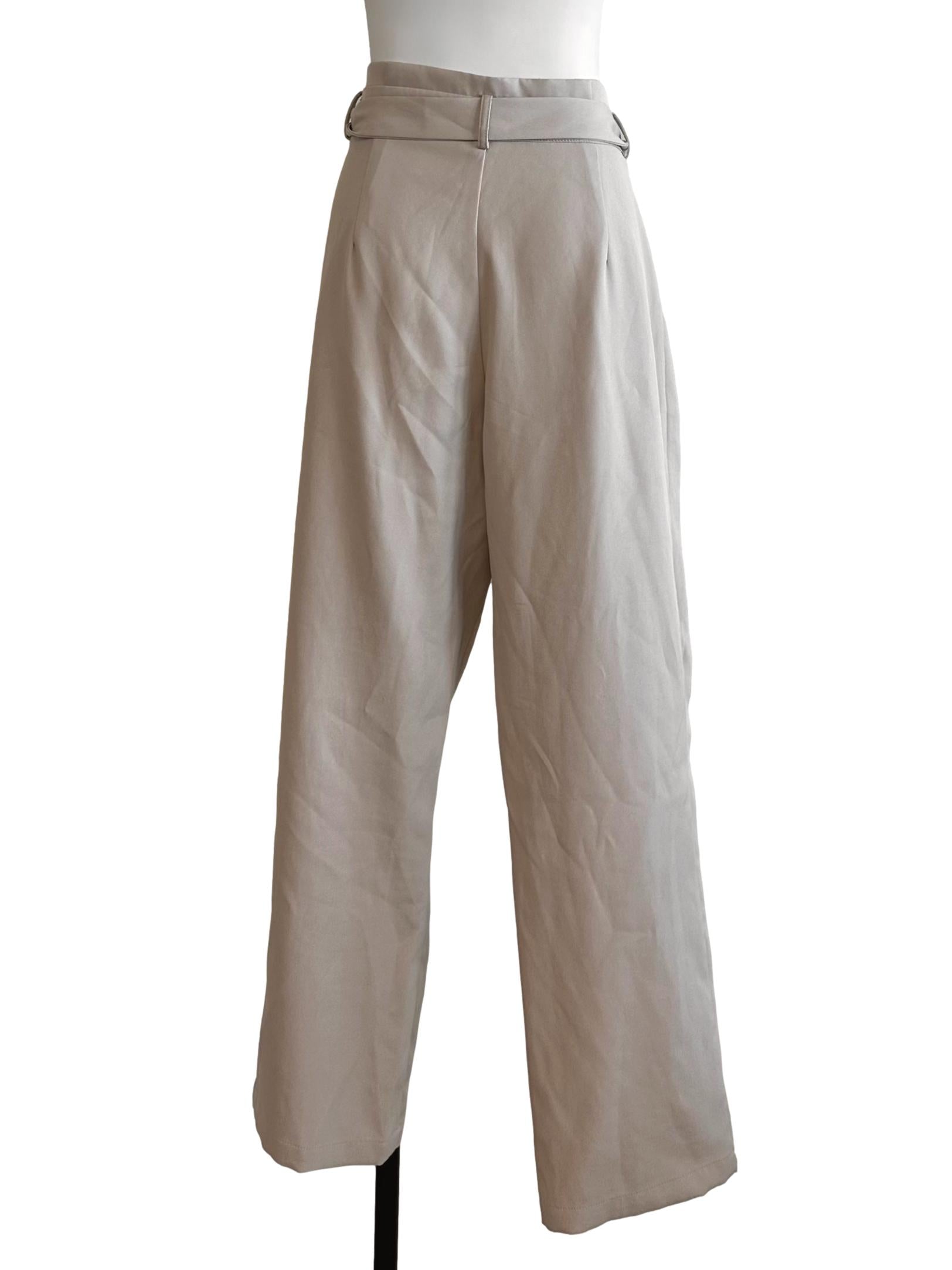 Light Beige Straight Strap Pants
