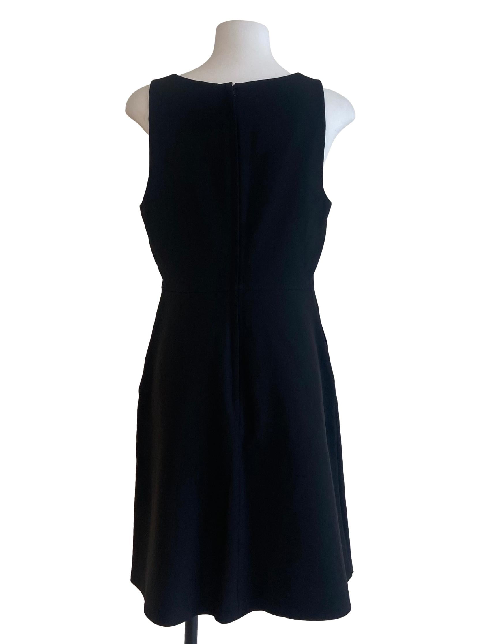 Black & White Line Apron Dress