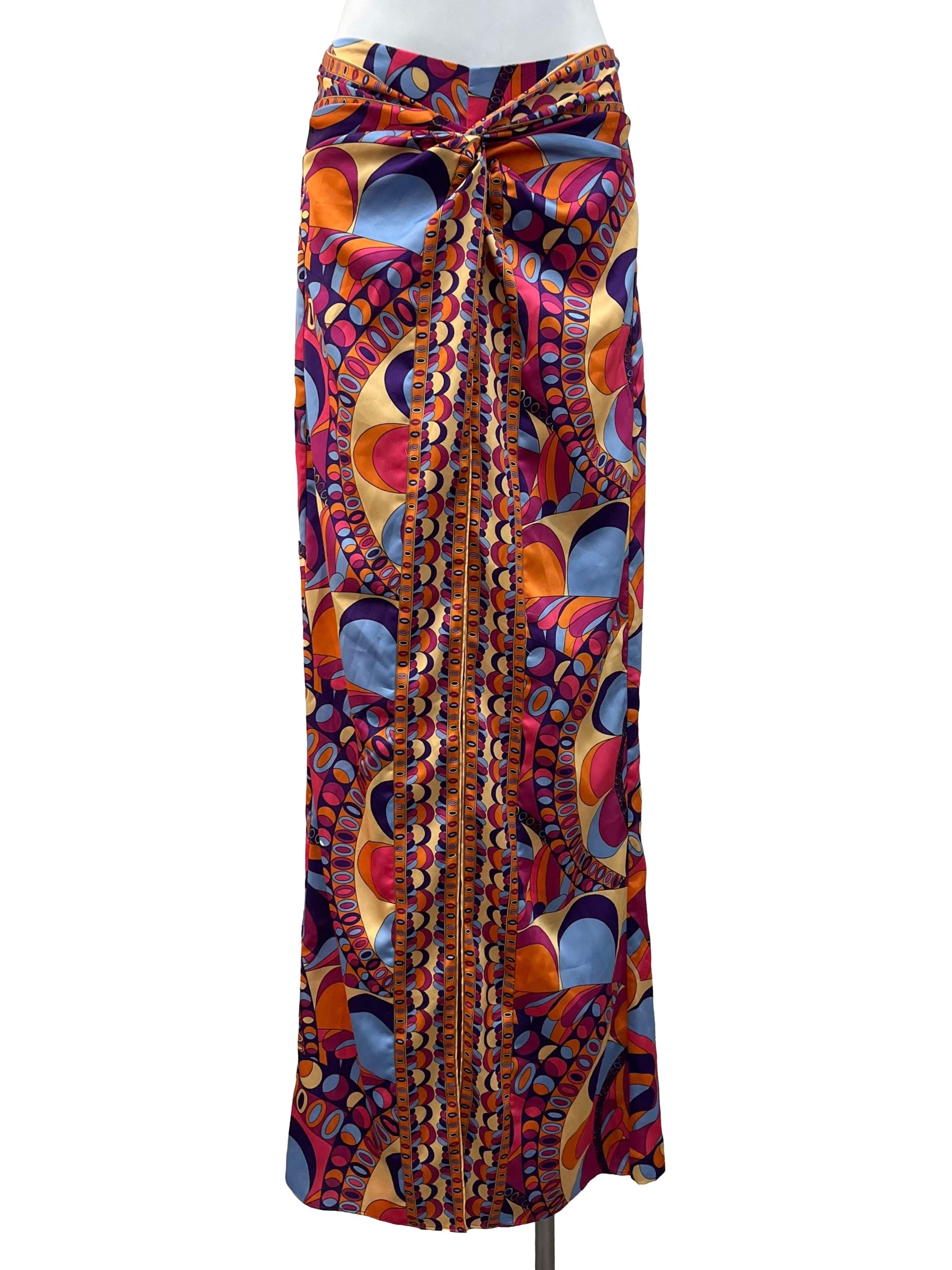 Multicolored Wrap Knot Pants
