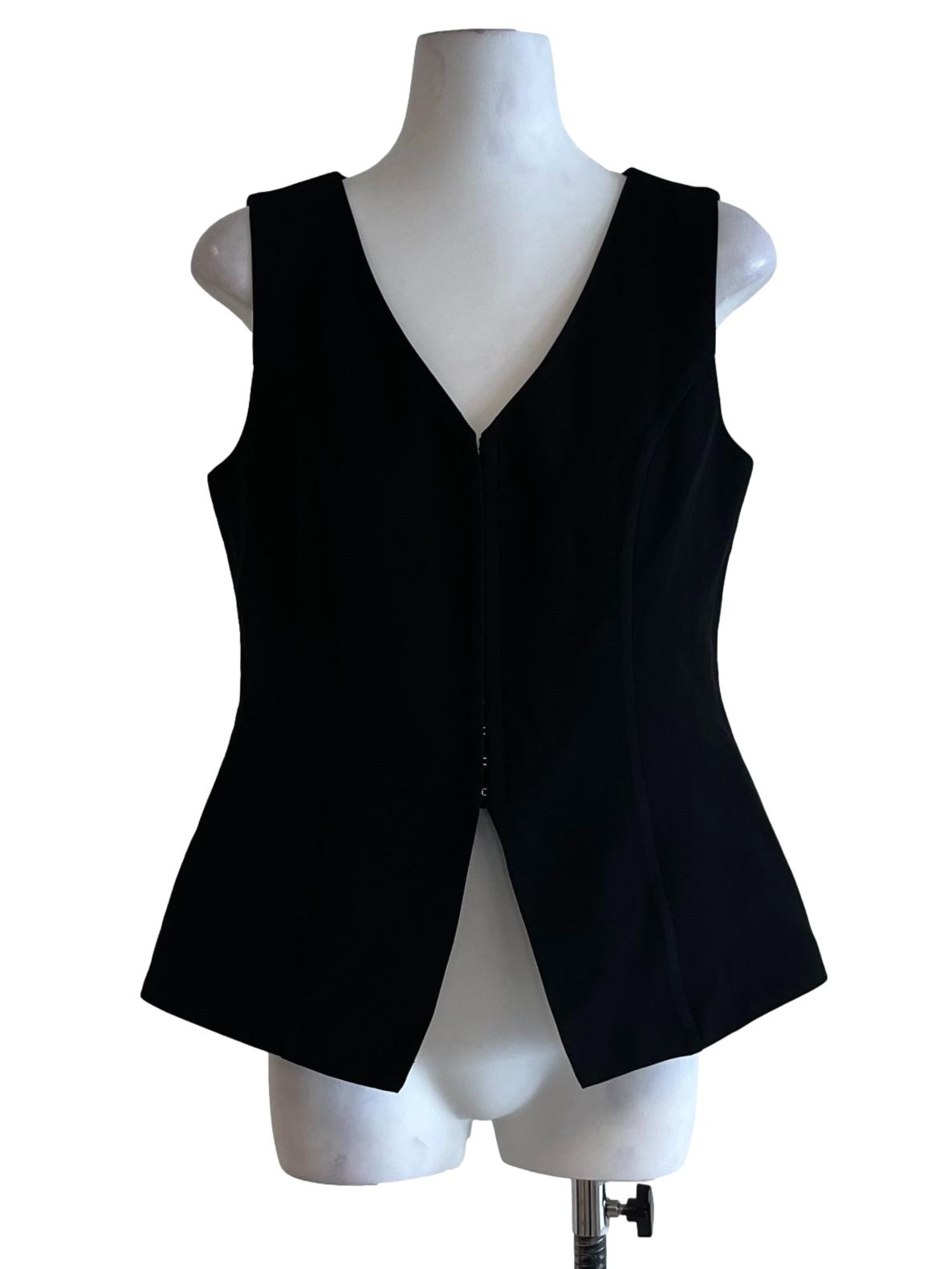 Black V-Neckline Sleeveless Top