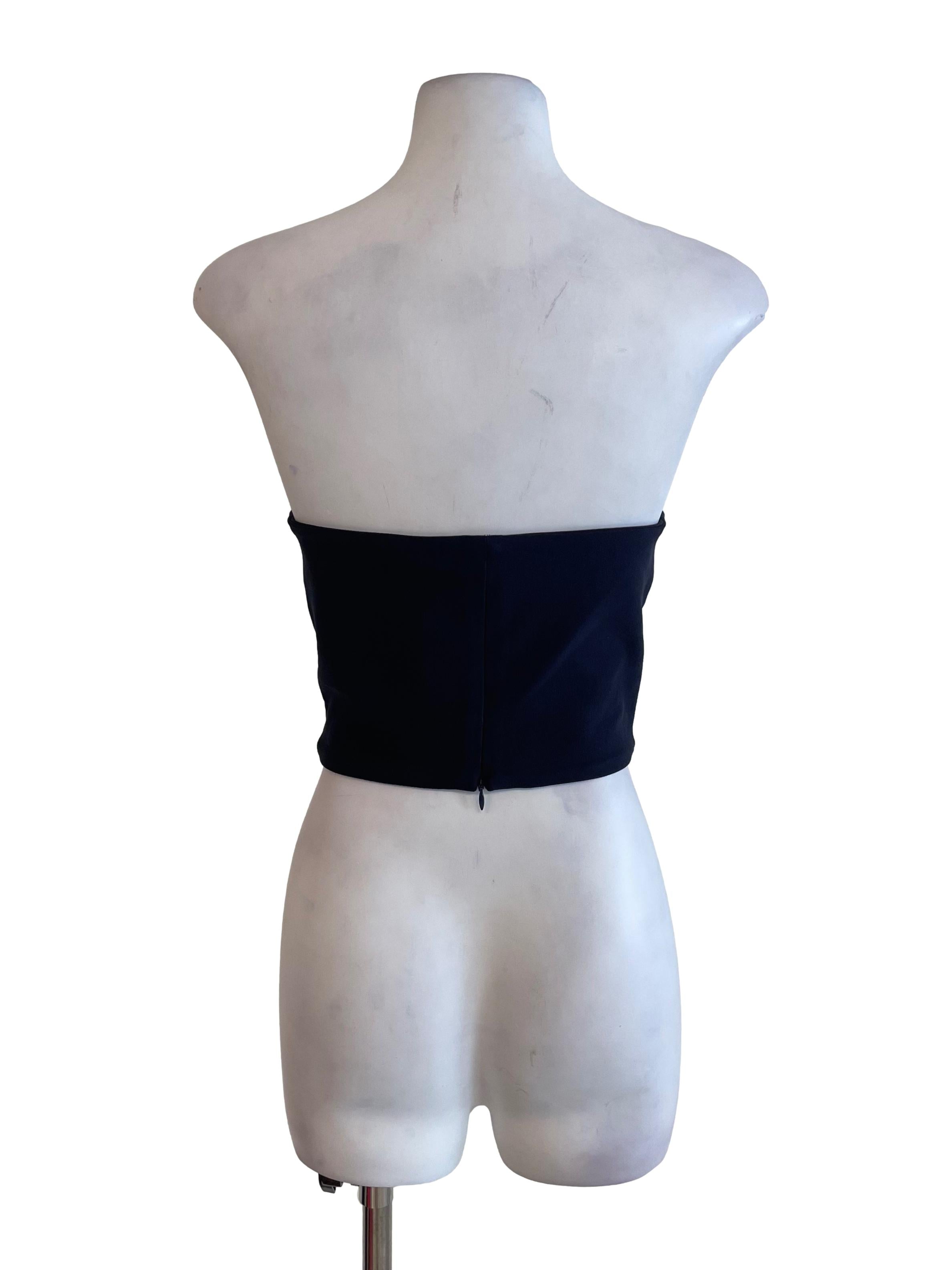 Navy Sweetheart Plain Tube Top