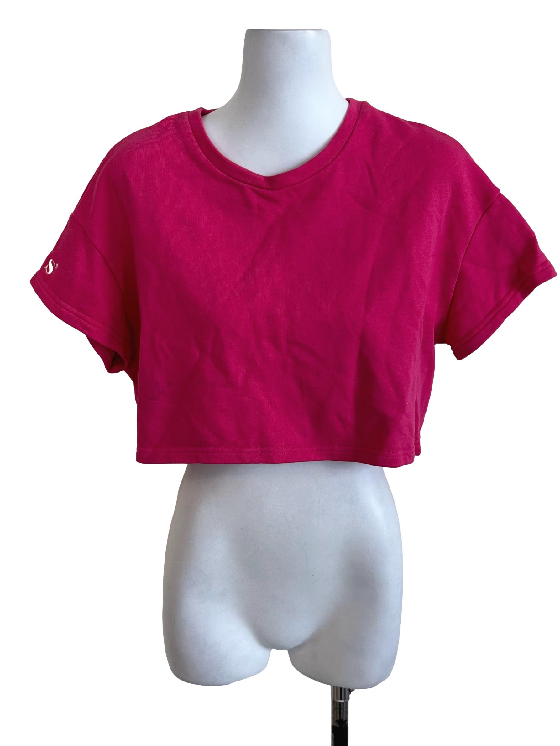 Fushia Pink Plain Tee Top