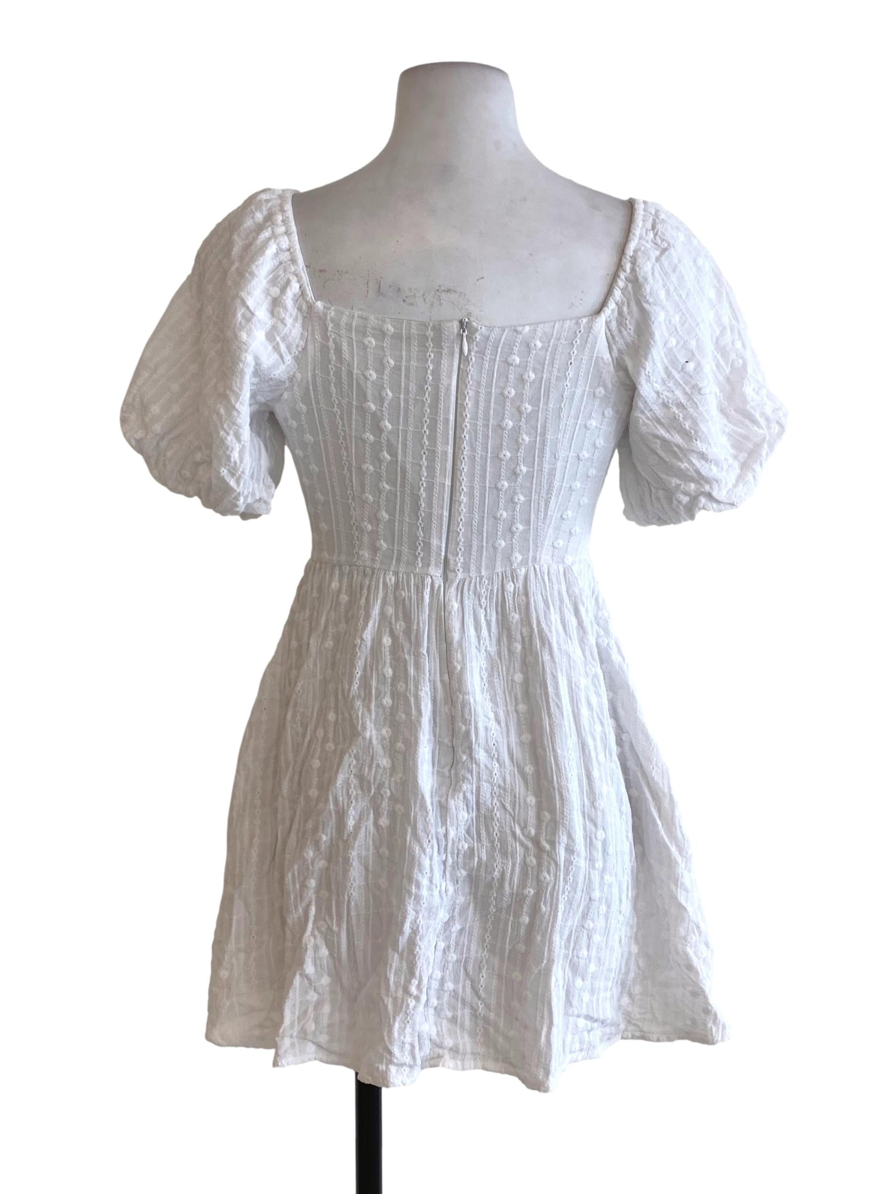 White Embroidered Rompers
