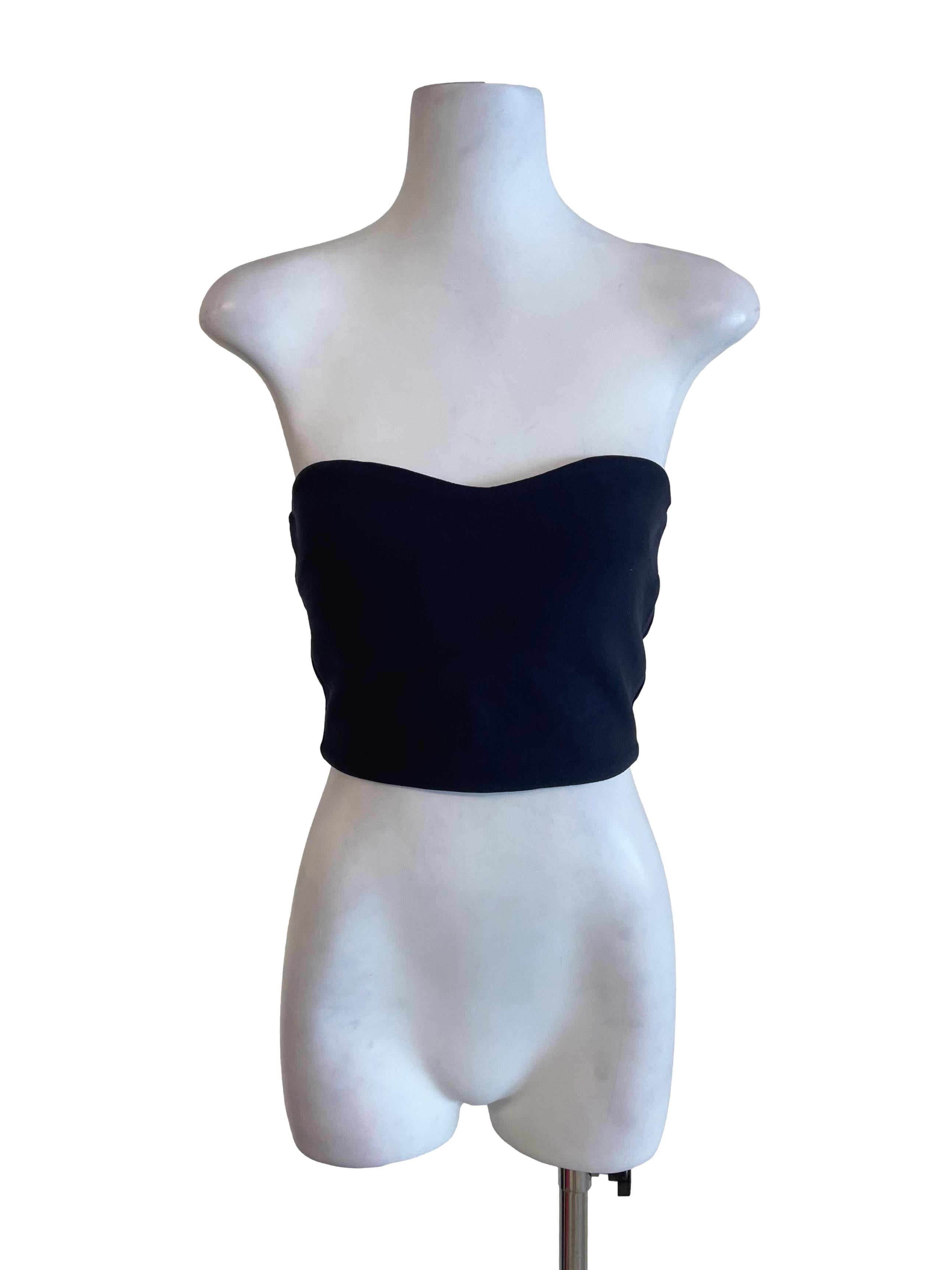 Navy Sweetheart Plain Tube Top