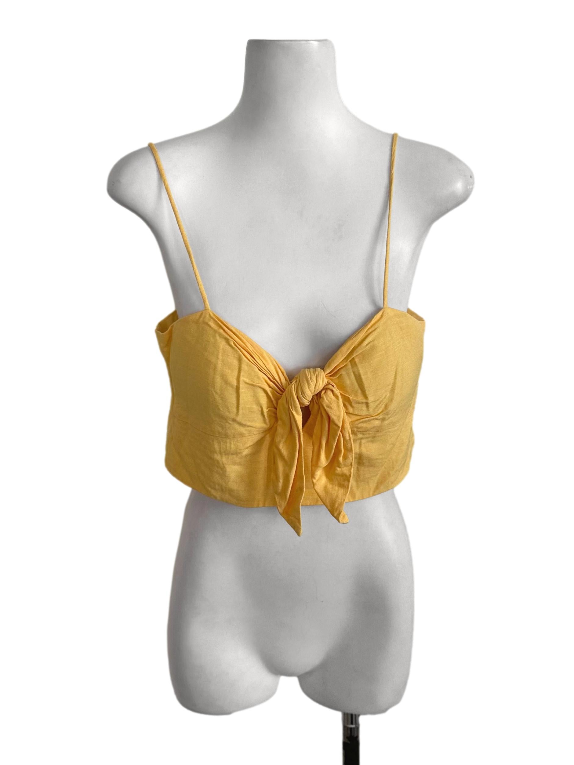 Mustard Yellow Plain Knot Top LB