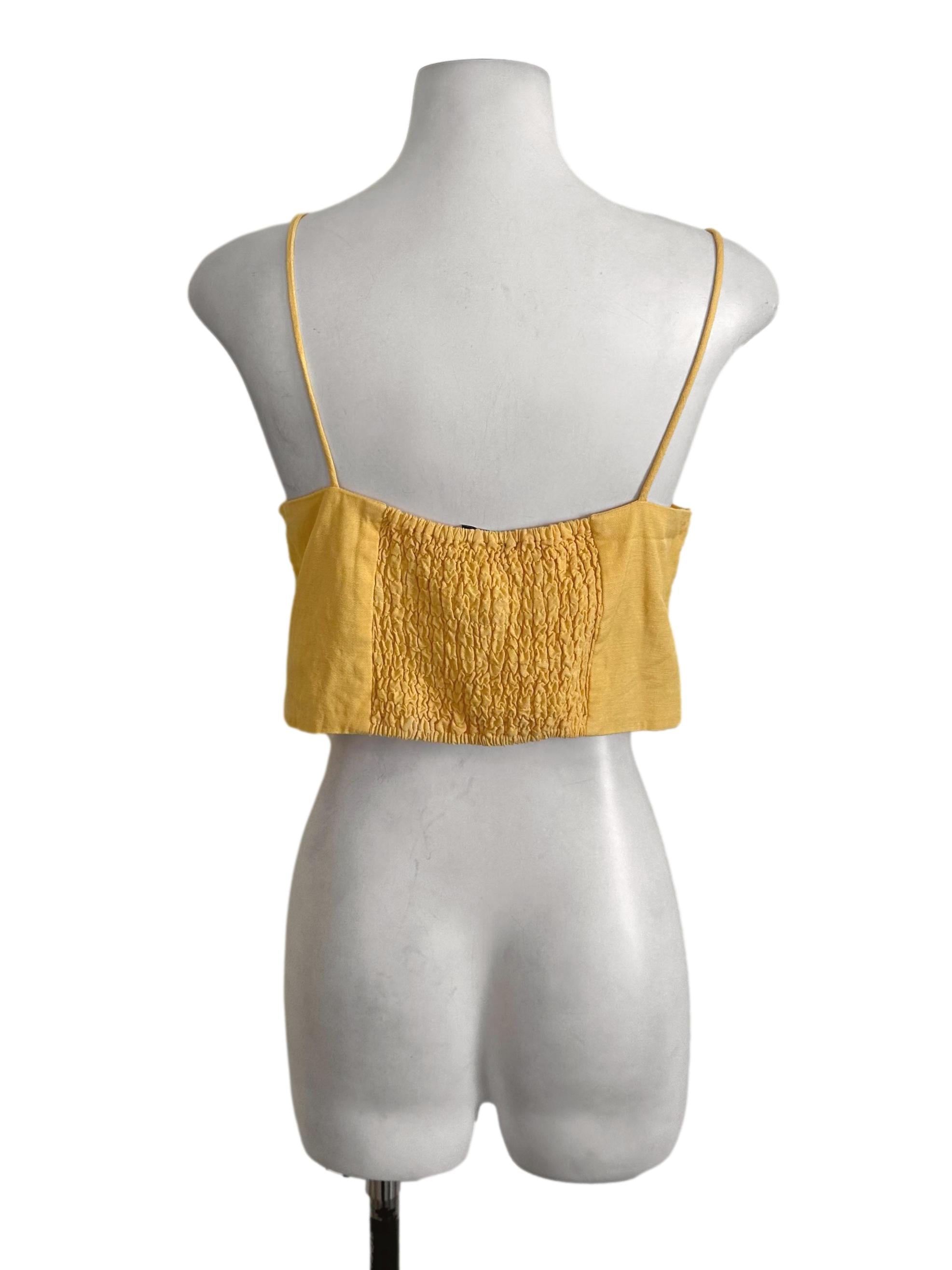 Mustard Yellow Plain Knot Top LB