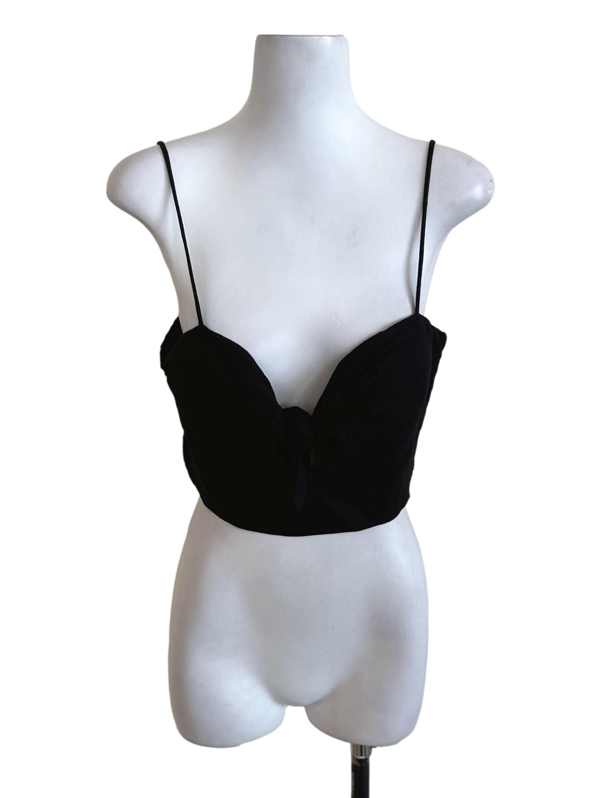 Black Plain Spaghetti Strap Top LB