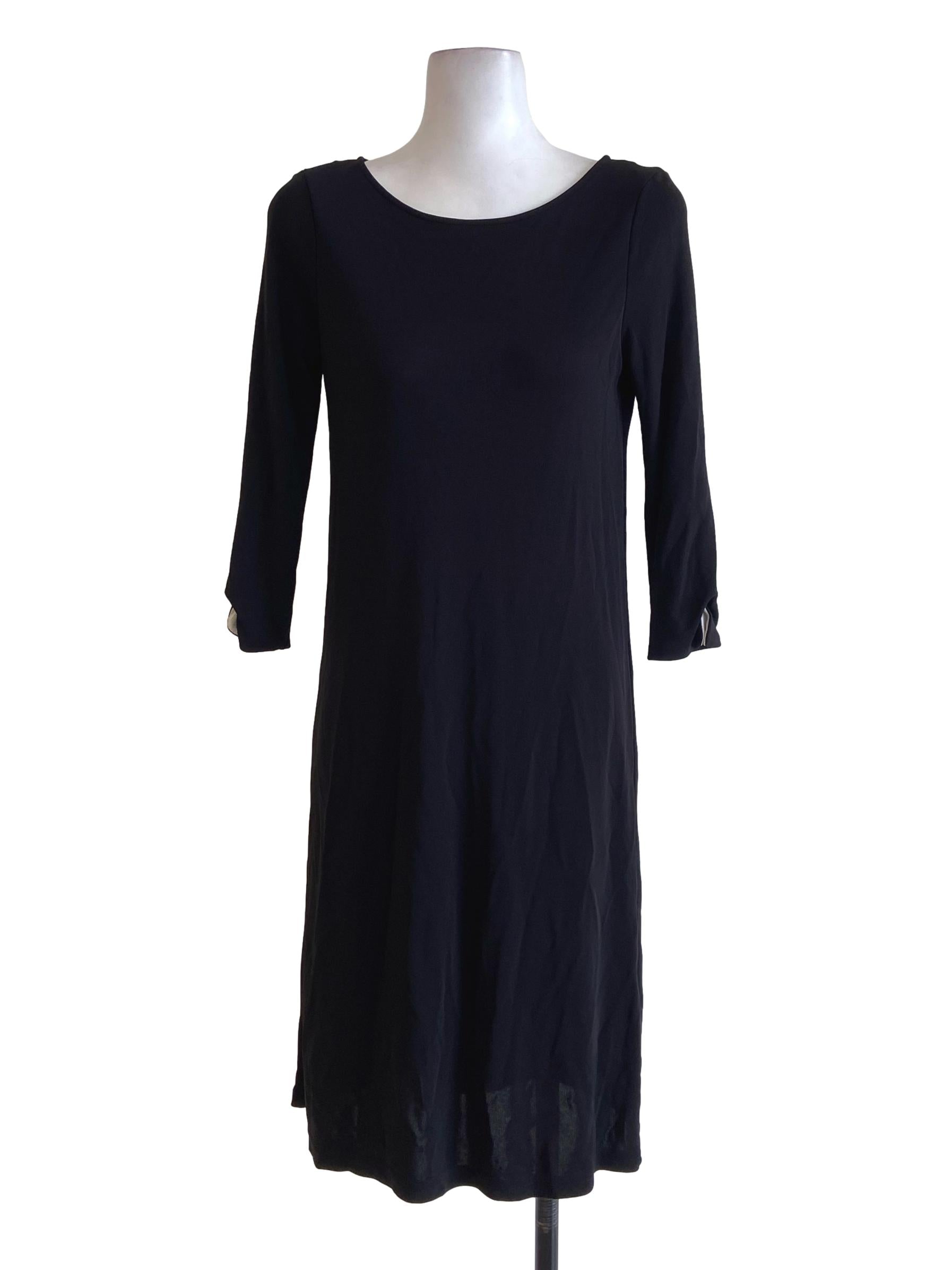 Black Twill Stretchable Dress