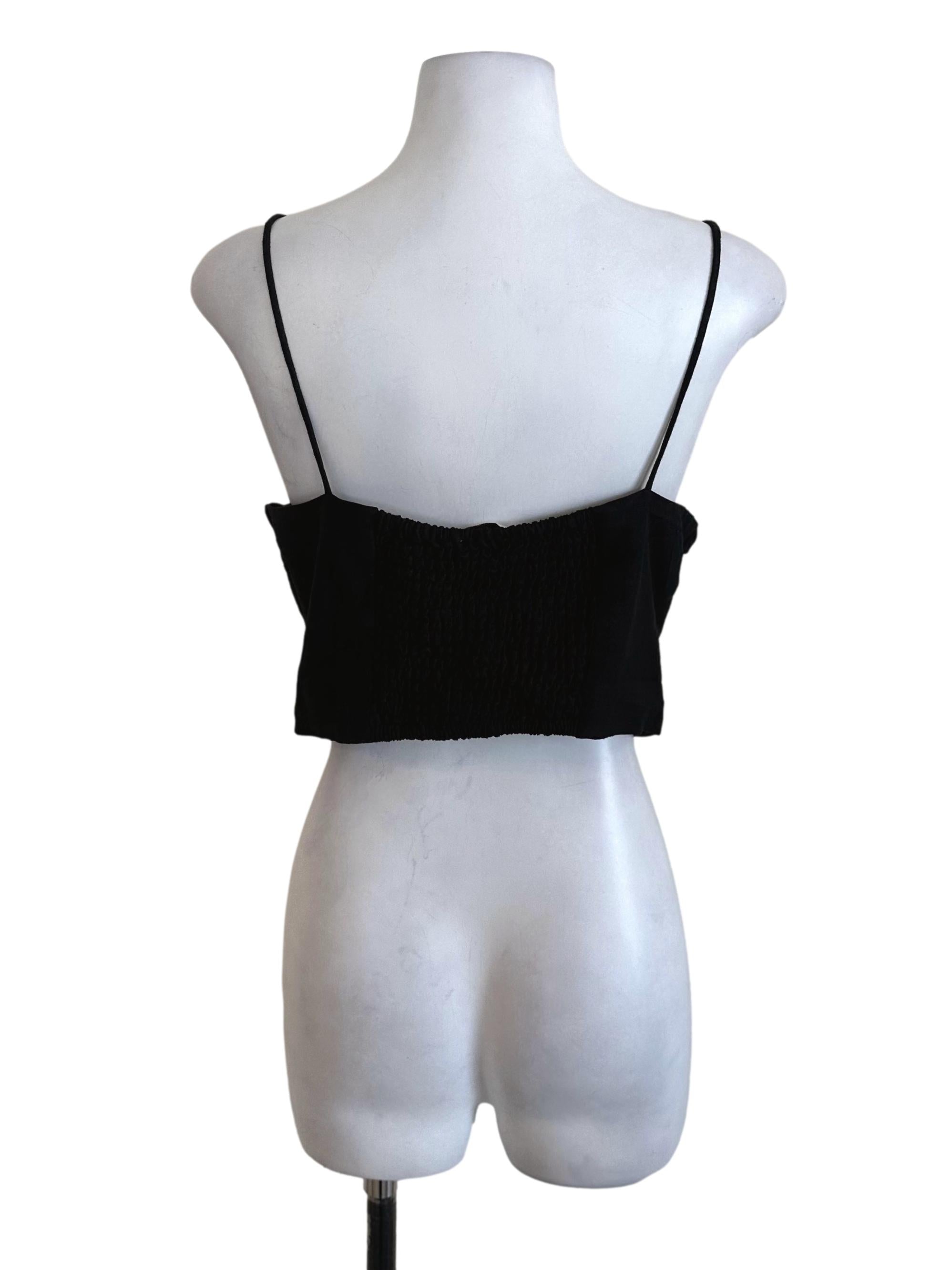 Black Plain Spaghetti Strap Top LB