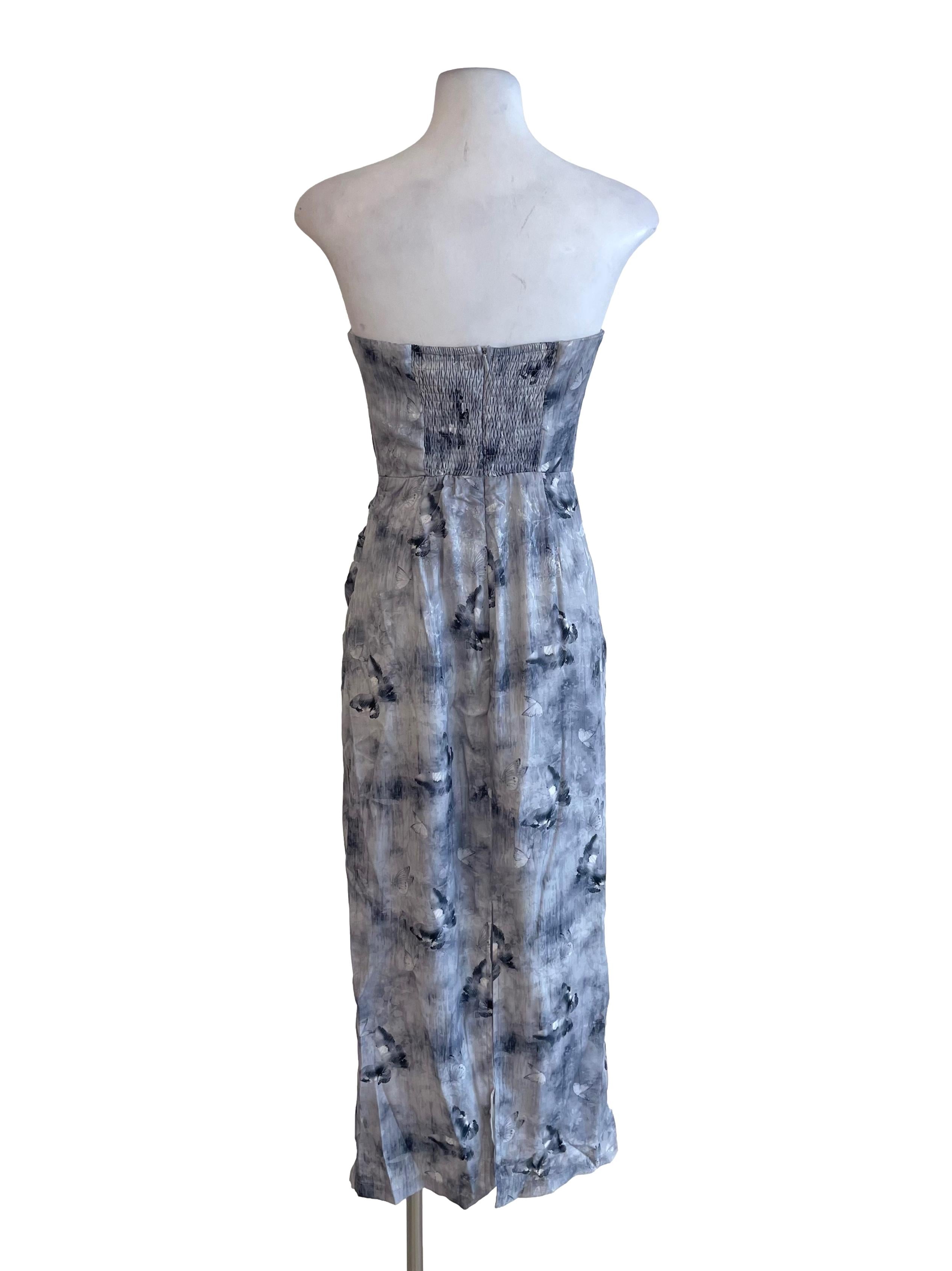 Spruce Butterfly Draped Bodycon Dress