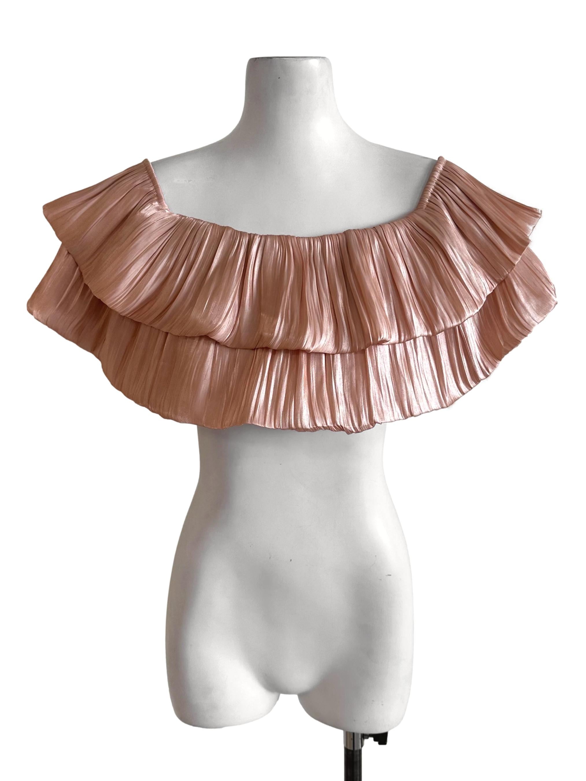 Pastel Orange Layered Cape Top