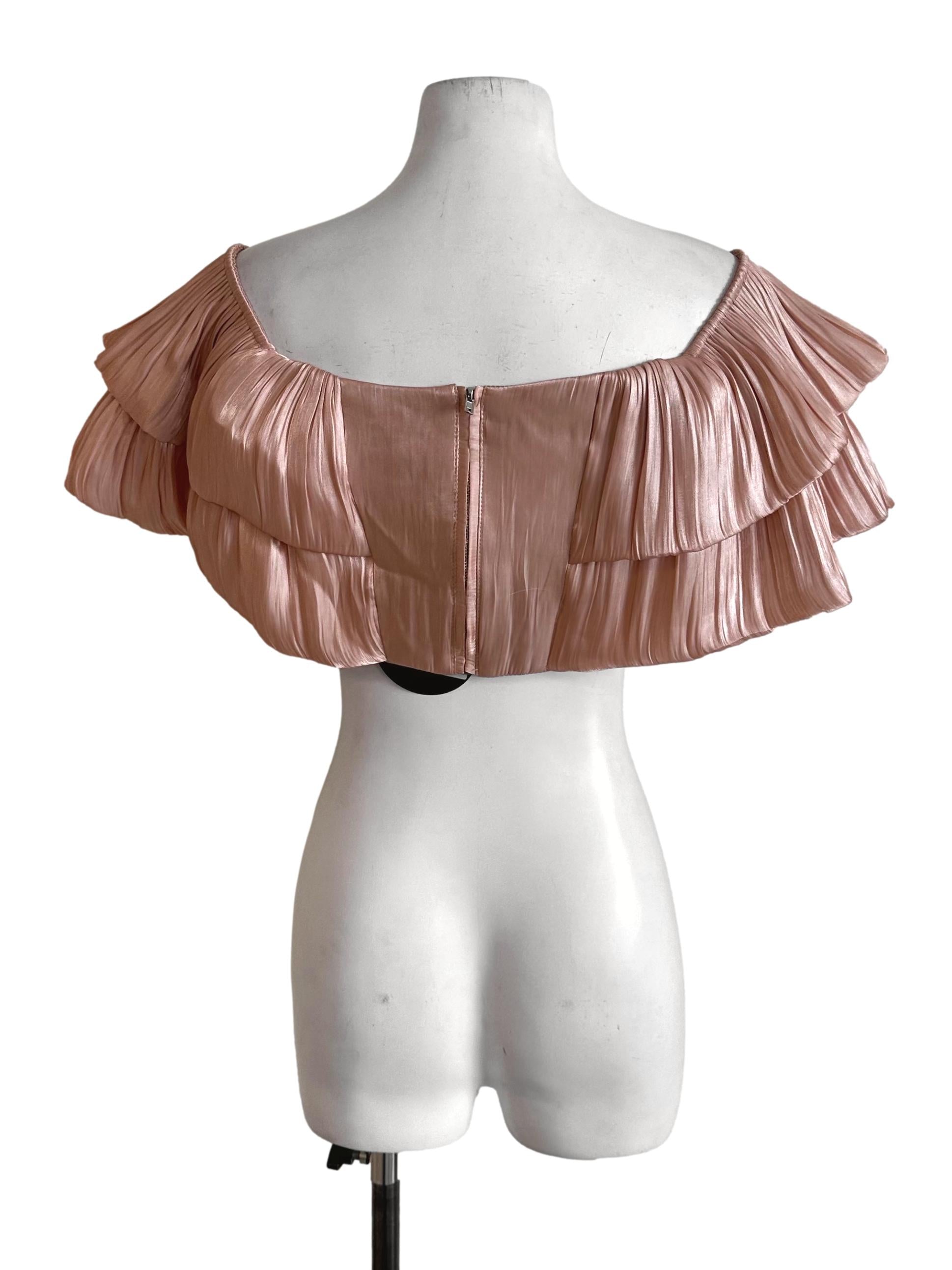 Pastel Orange Layered Cape Top