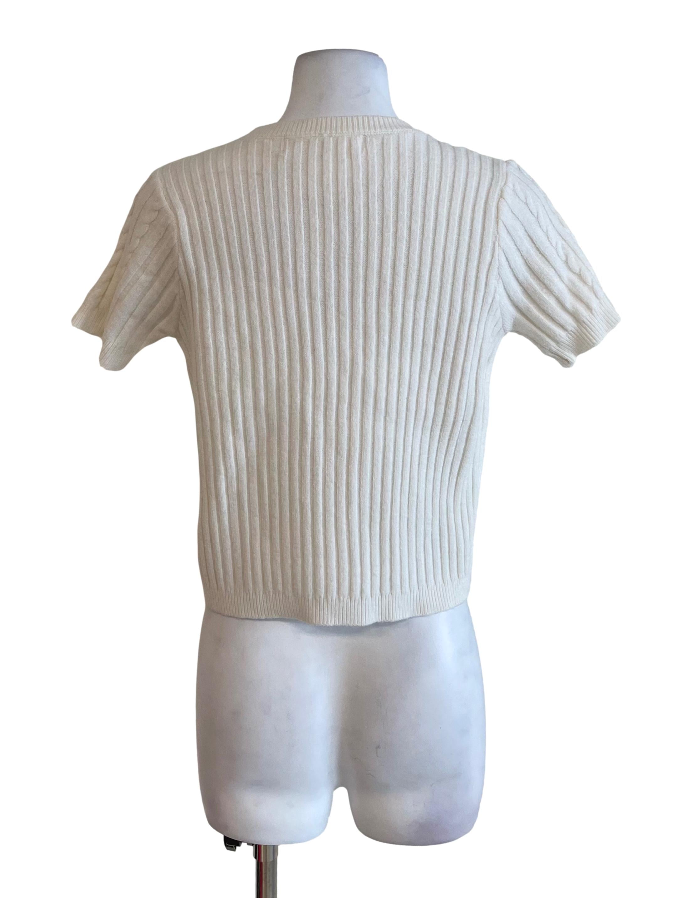 White Chunky Knit Top