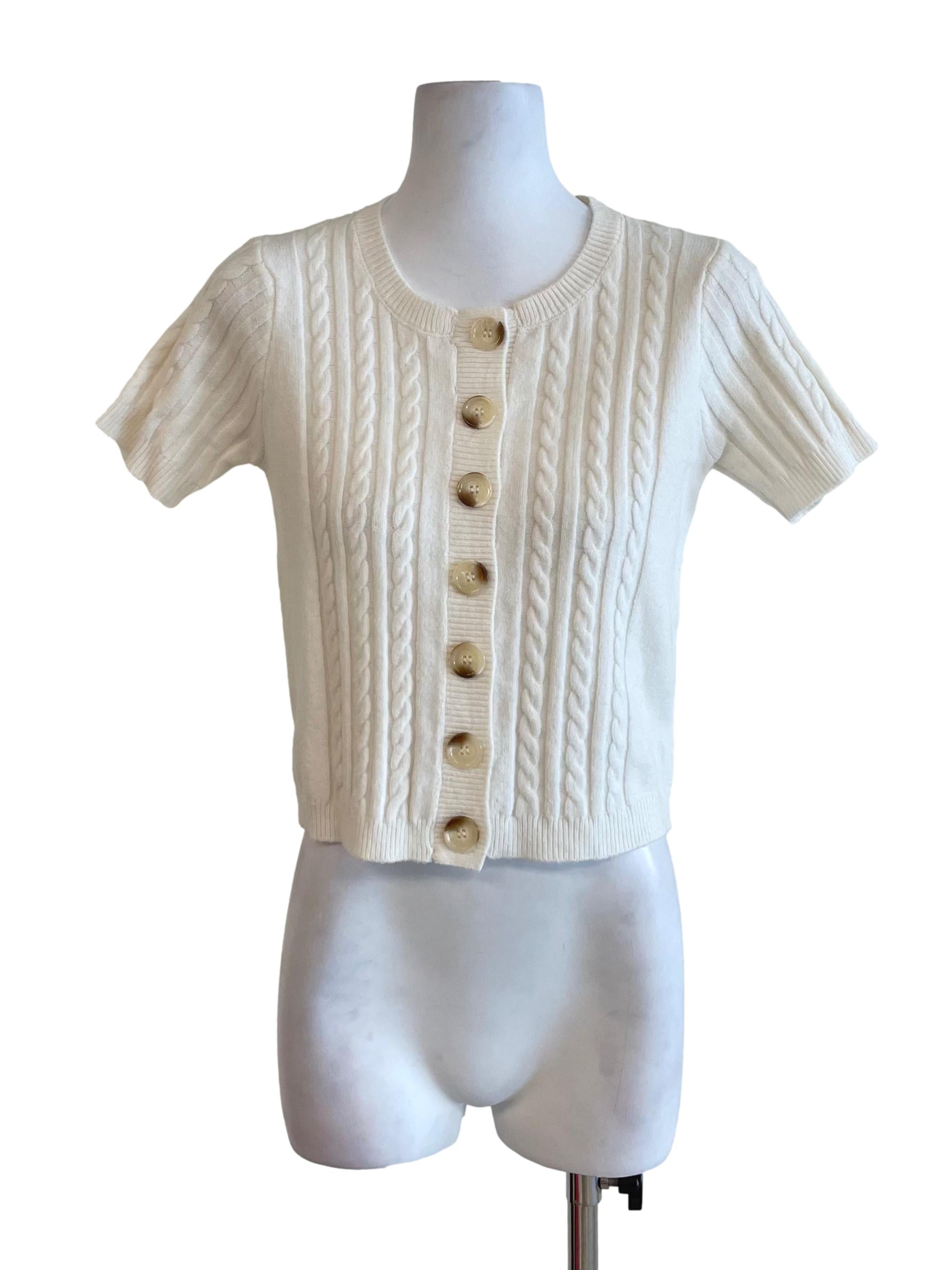 White Chunky Knit Top
