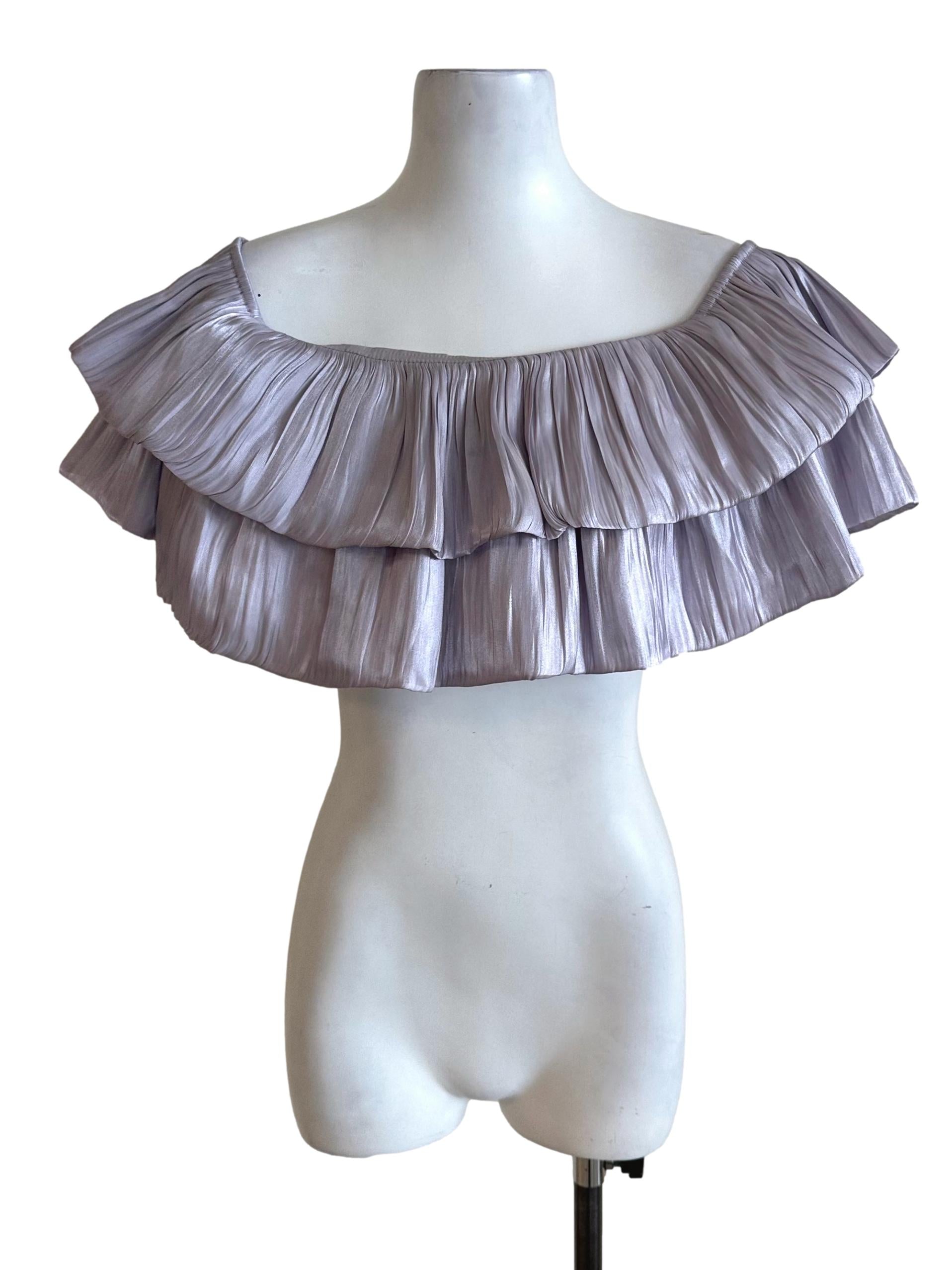 Lilac Purple Layered Cape Top