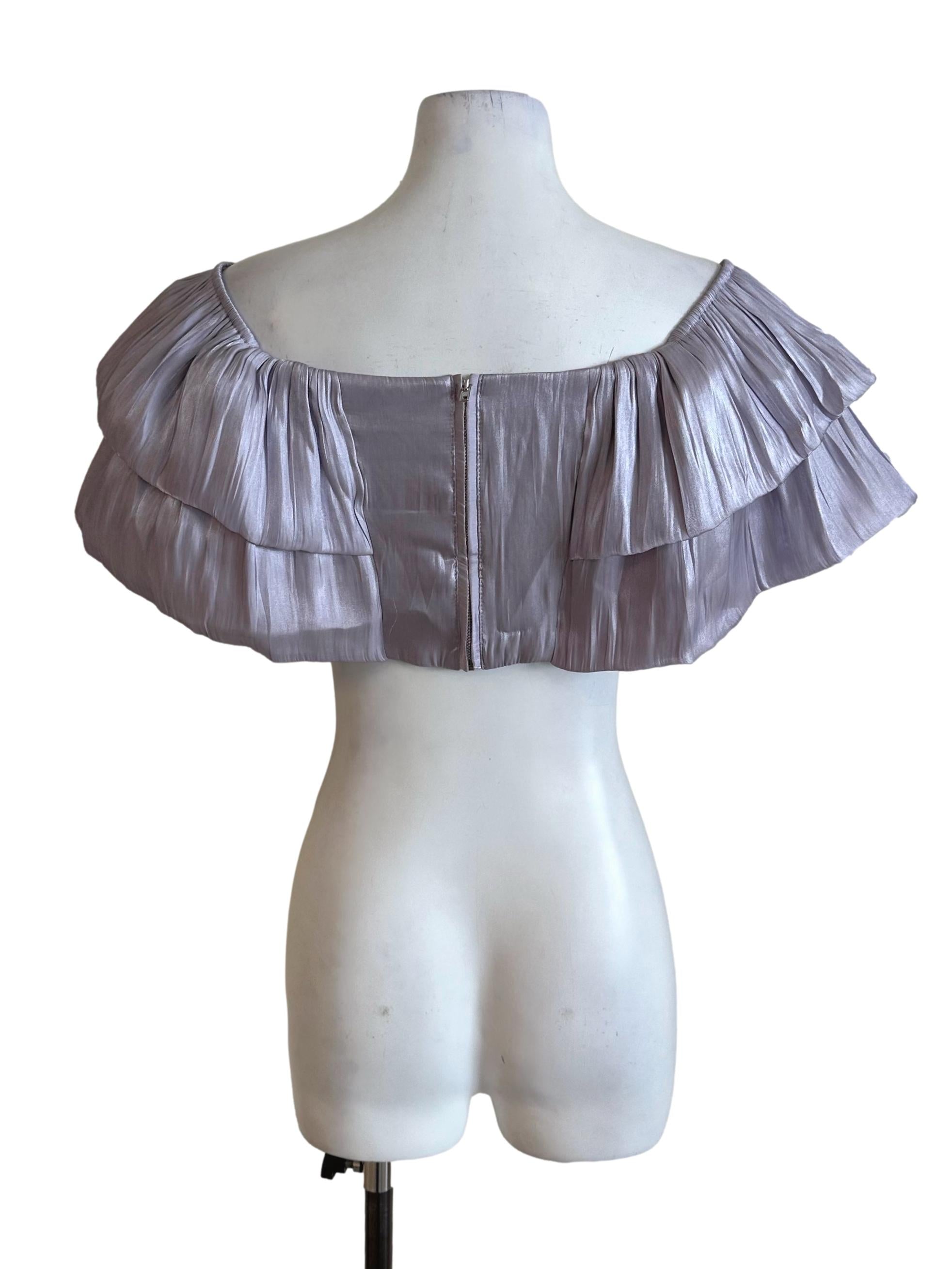 Lilac Purple Layered Cape Top