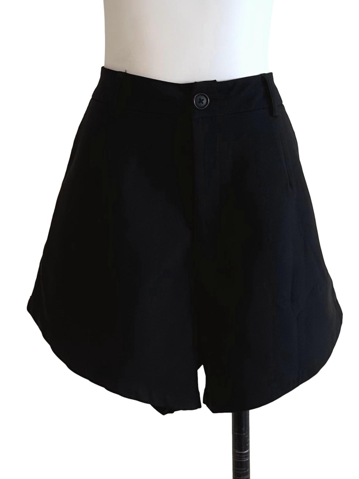 Onyx Black High Waist Shorts TTR