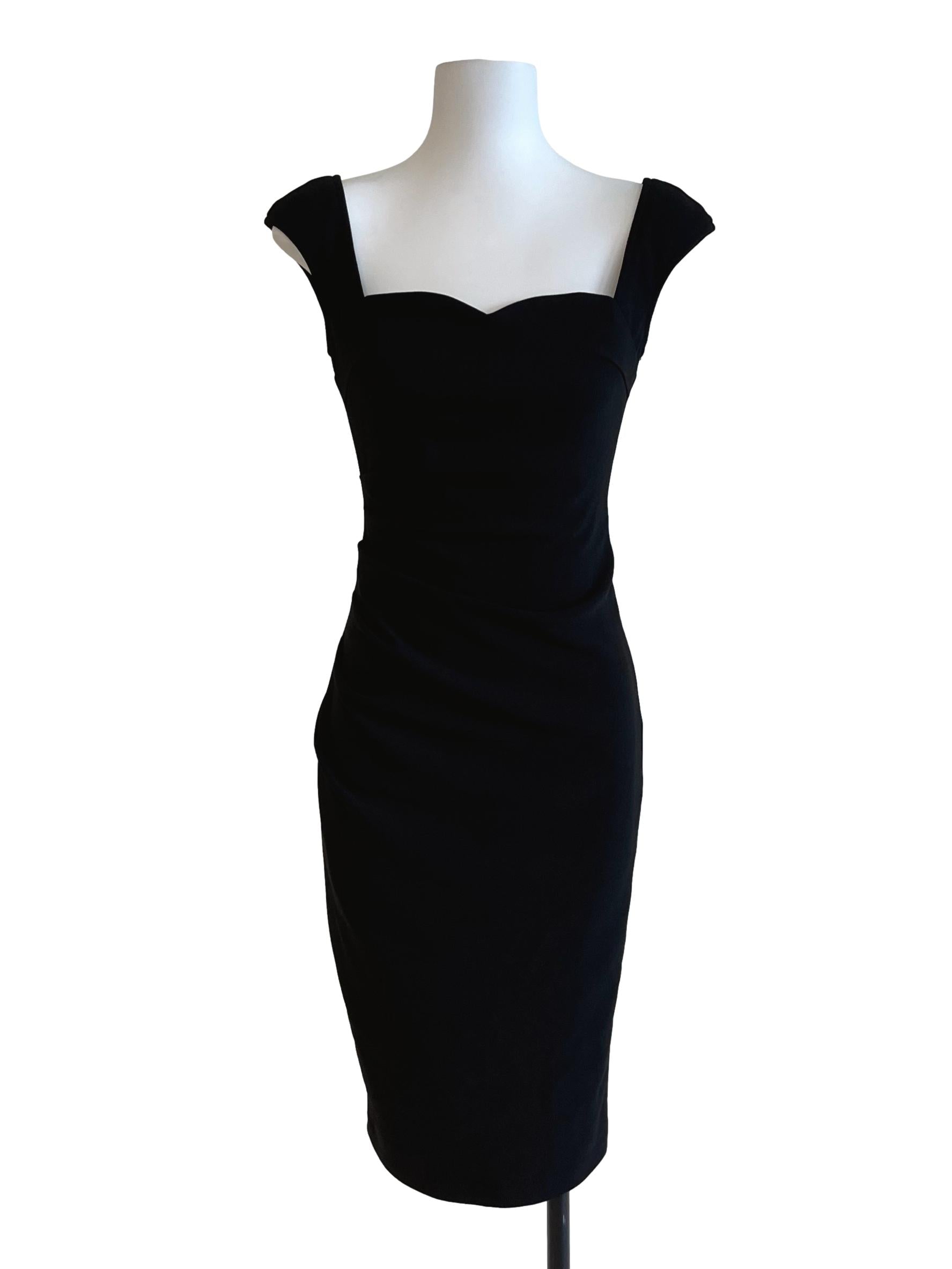 Onyx Black Bodycon Midi Dress