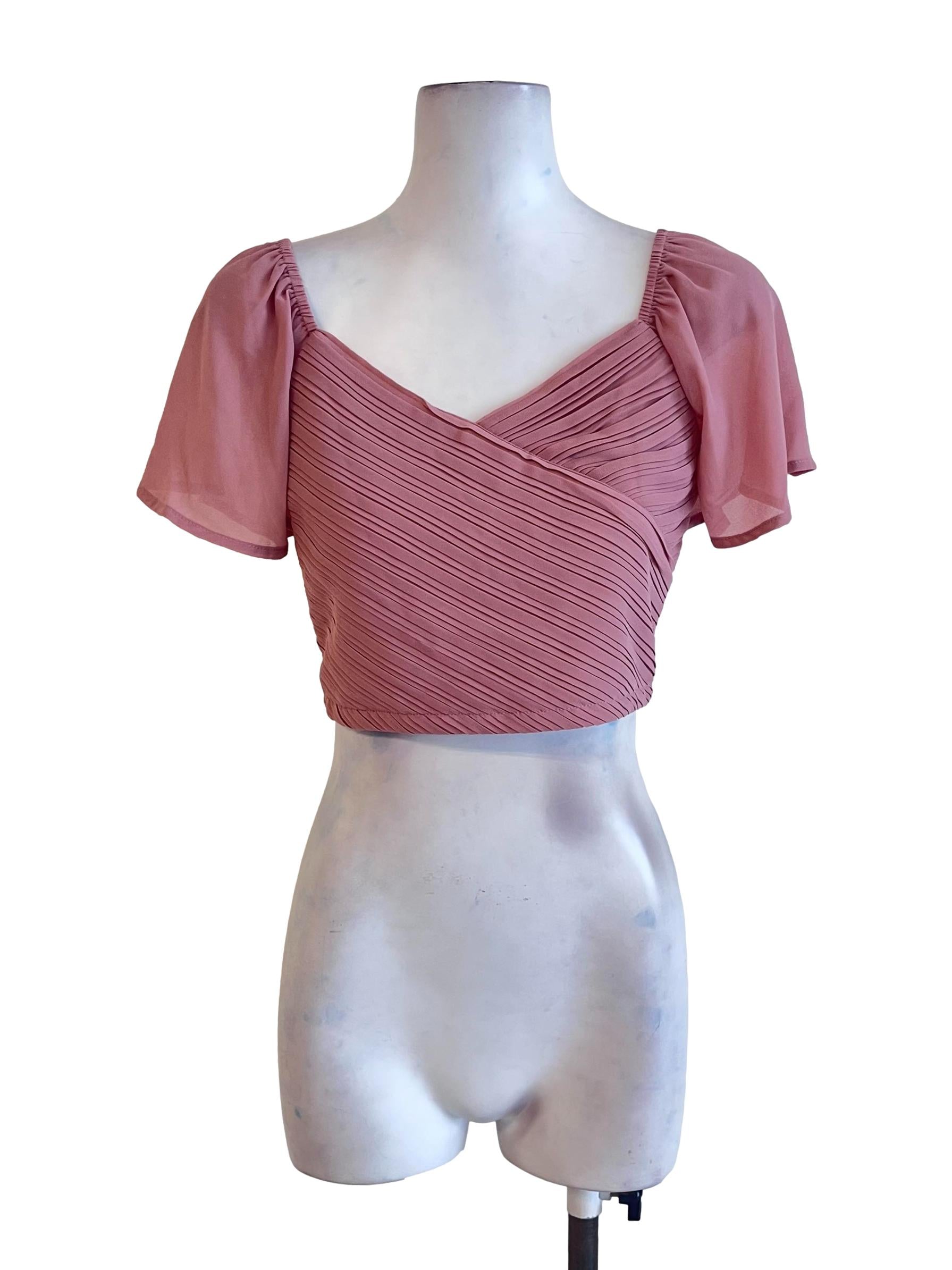 Crepe Pink Top