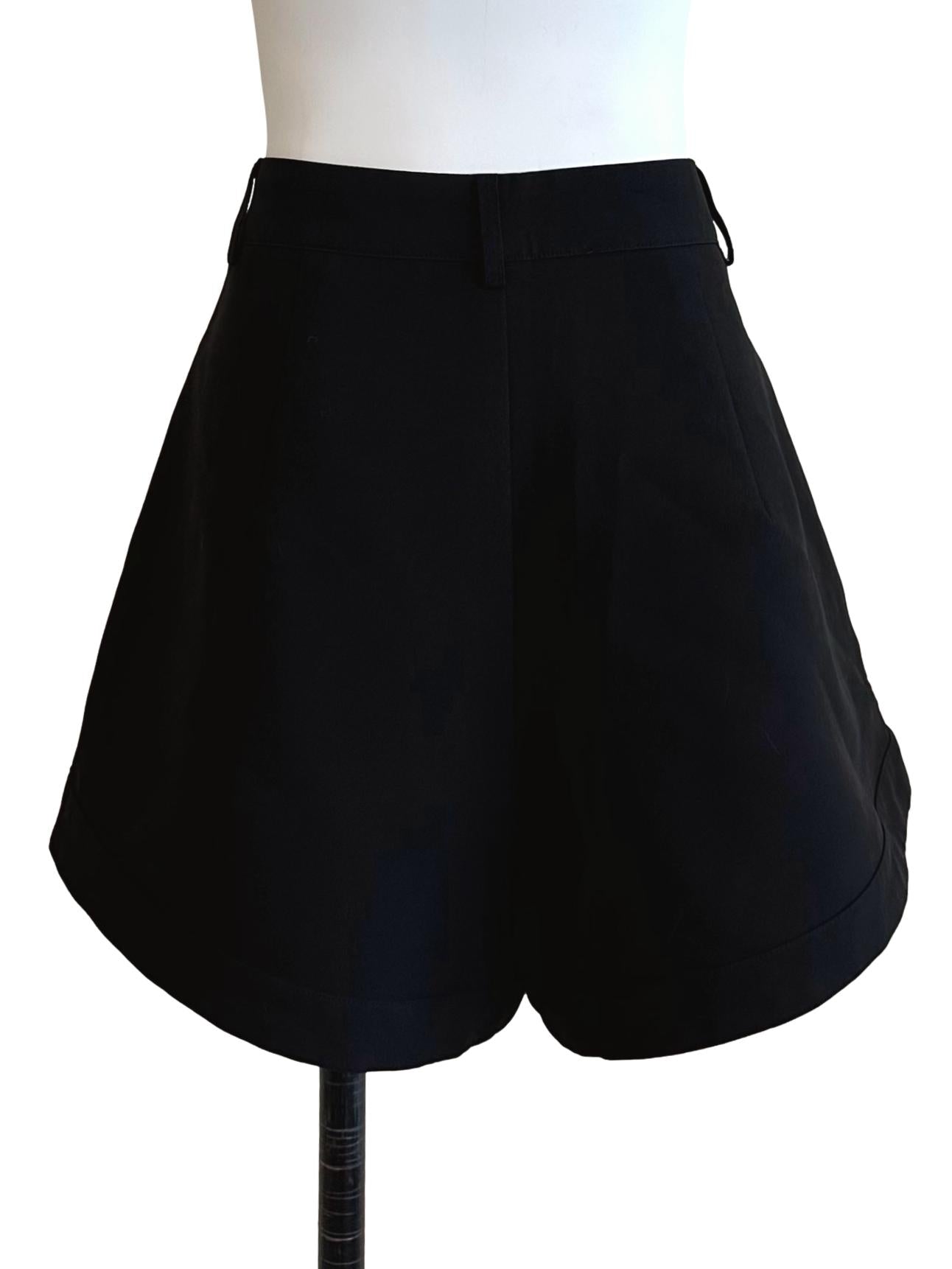 Onyx Black Plain Shorts