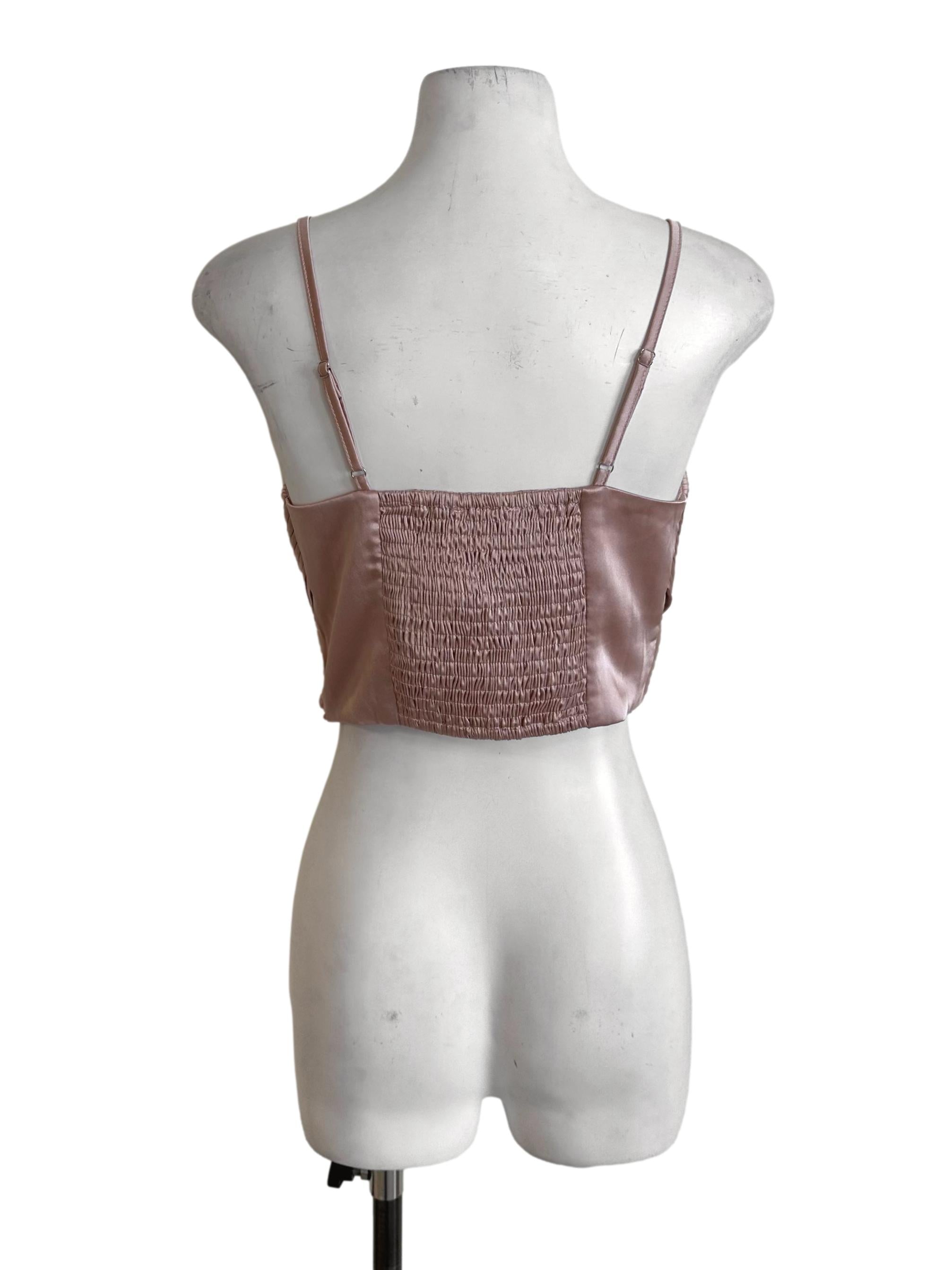 Dusty Pink Pleated Overlap Top