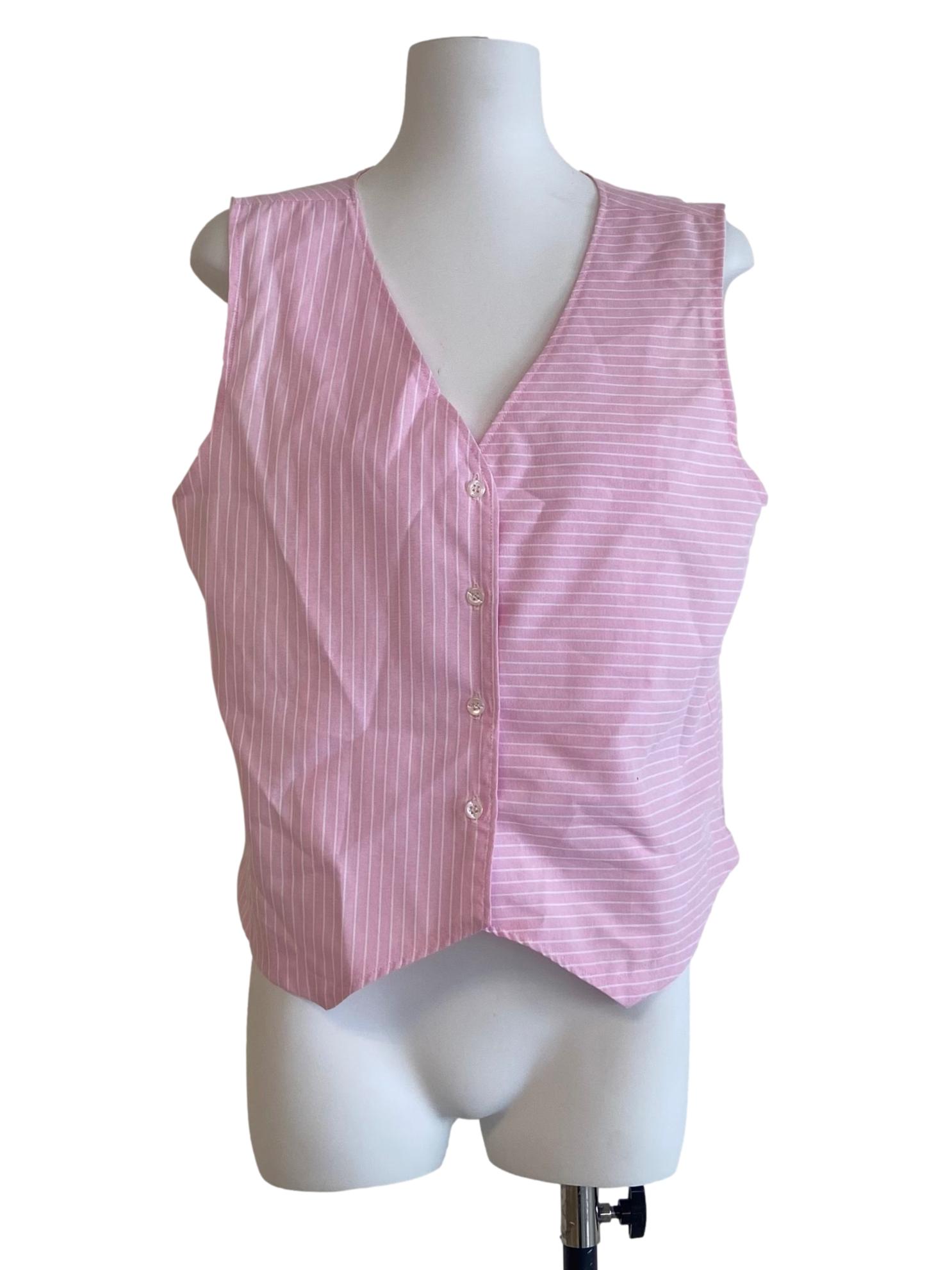 Ballet Slippers Pink & White Stripe Sleeveless Top