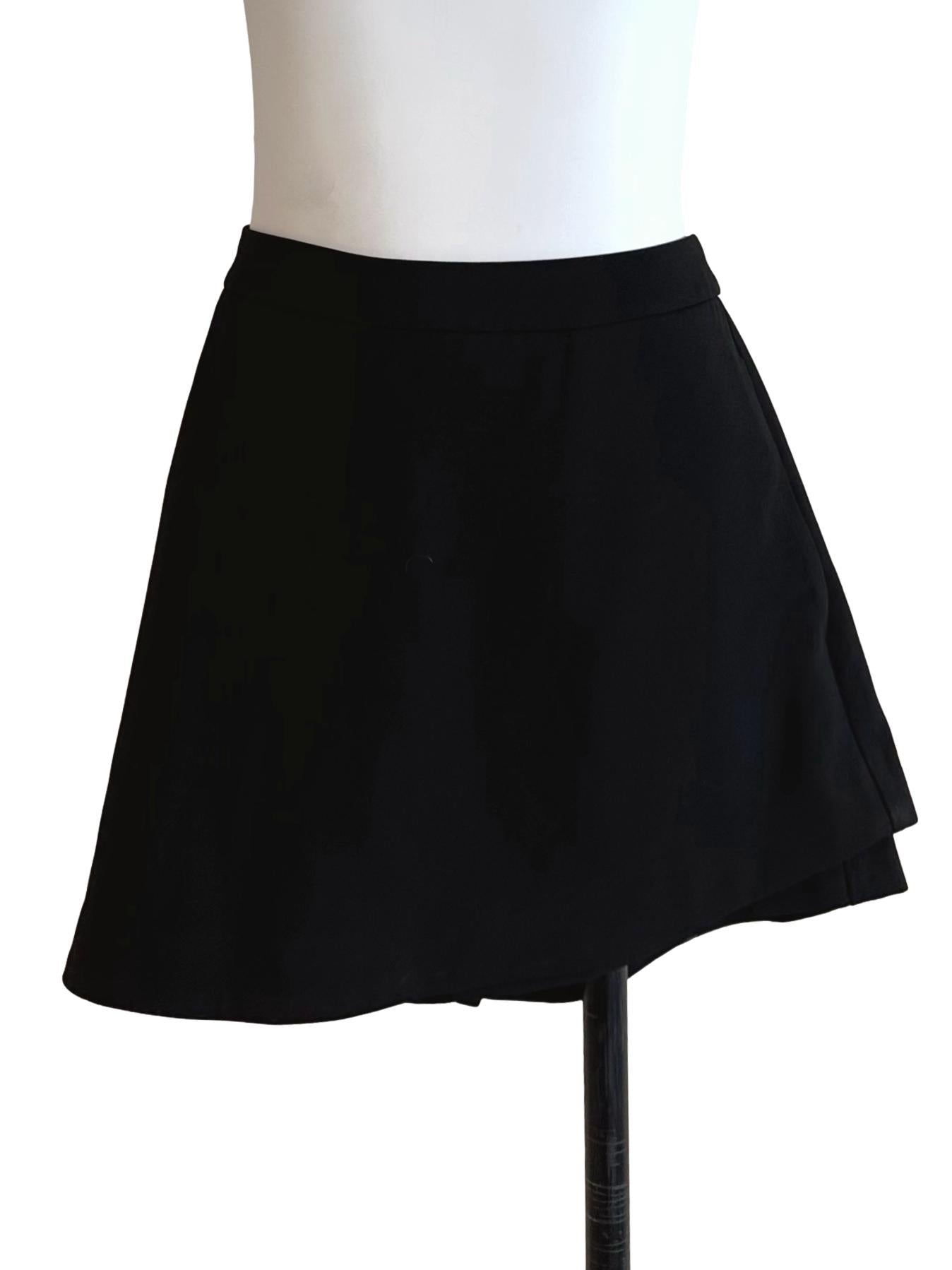 Raven Black Asymmetric Skorts LB