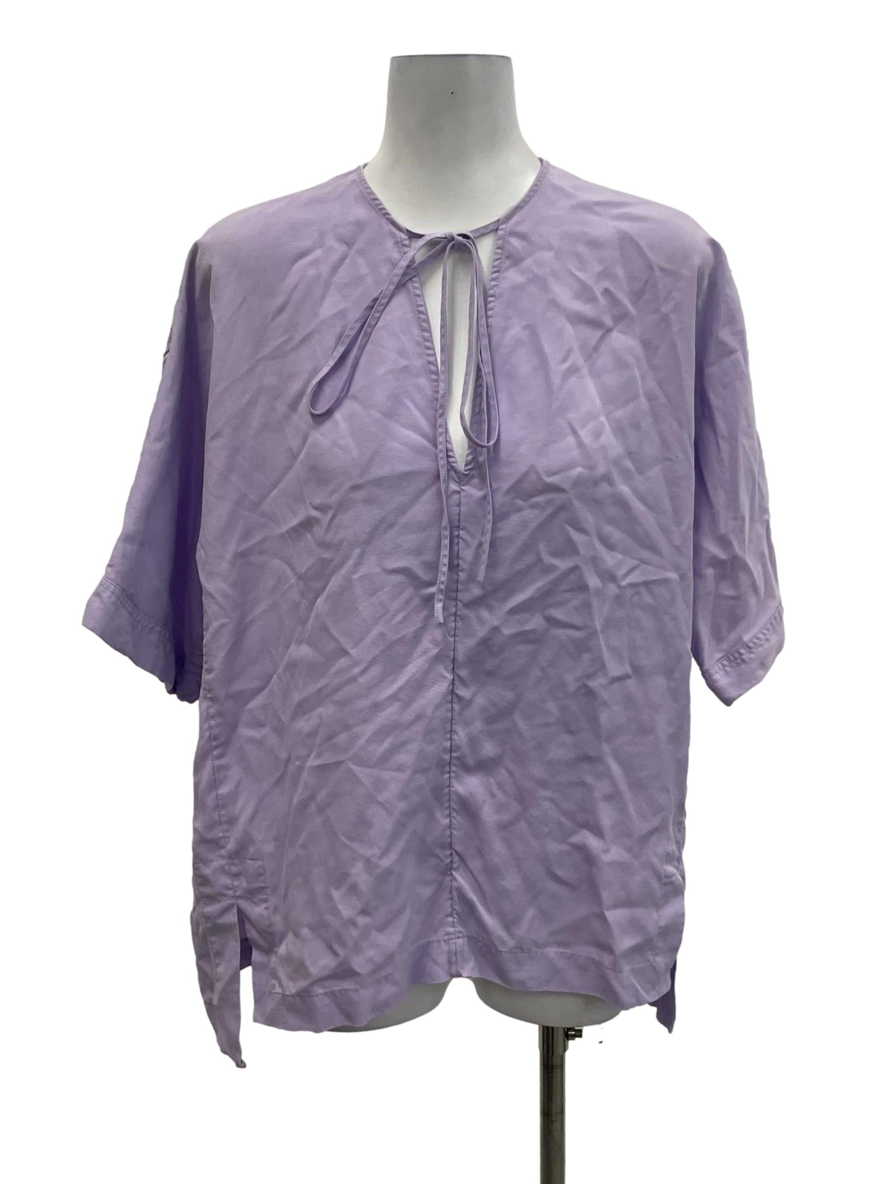 Purple Front Tie Top