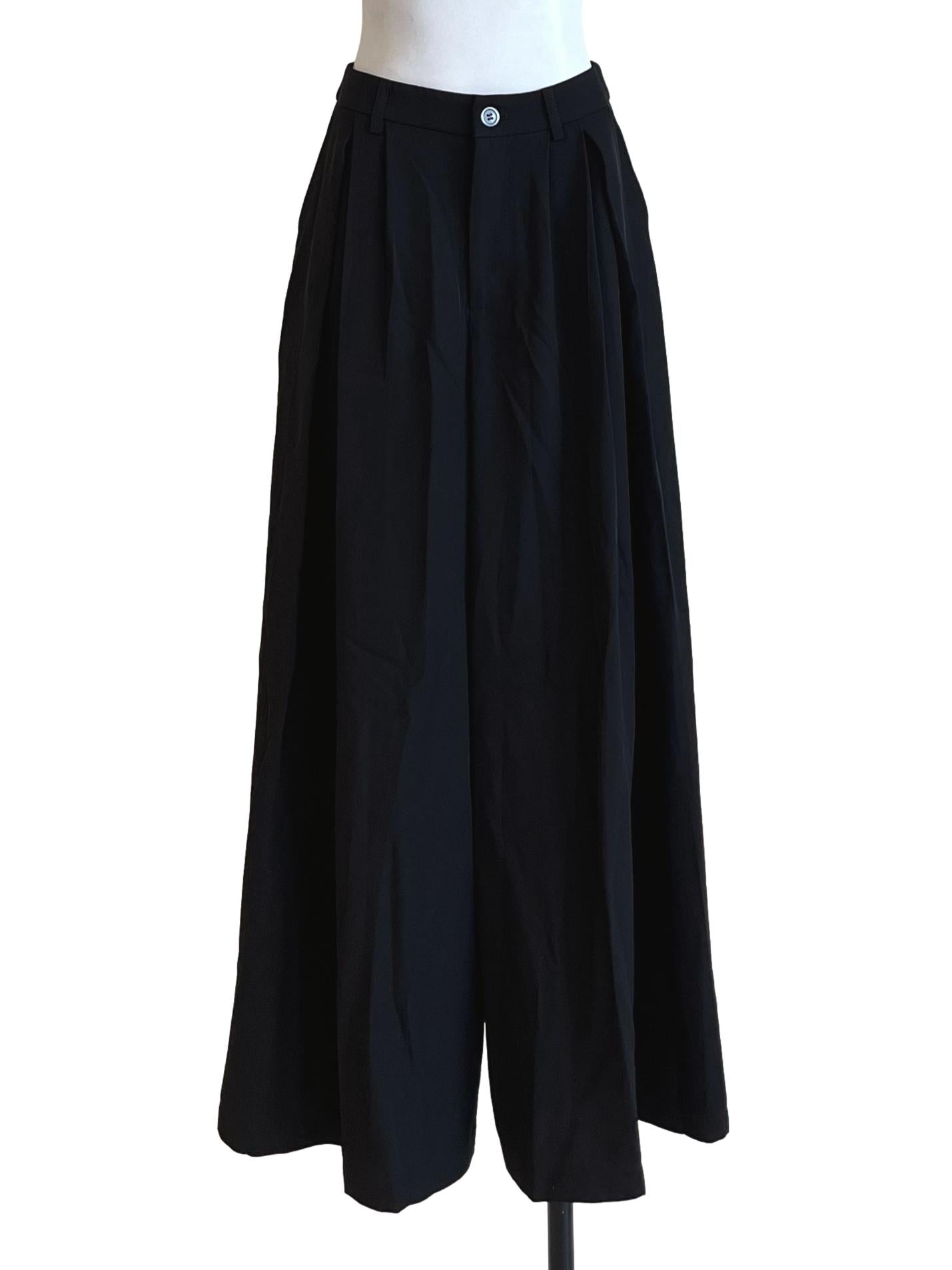 Onyx Black High Waist Palazzo