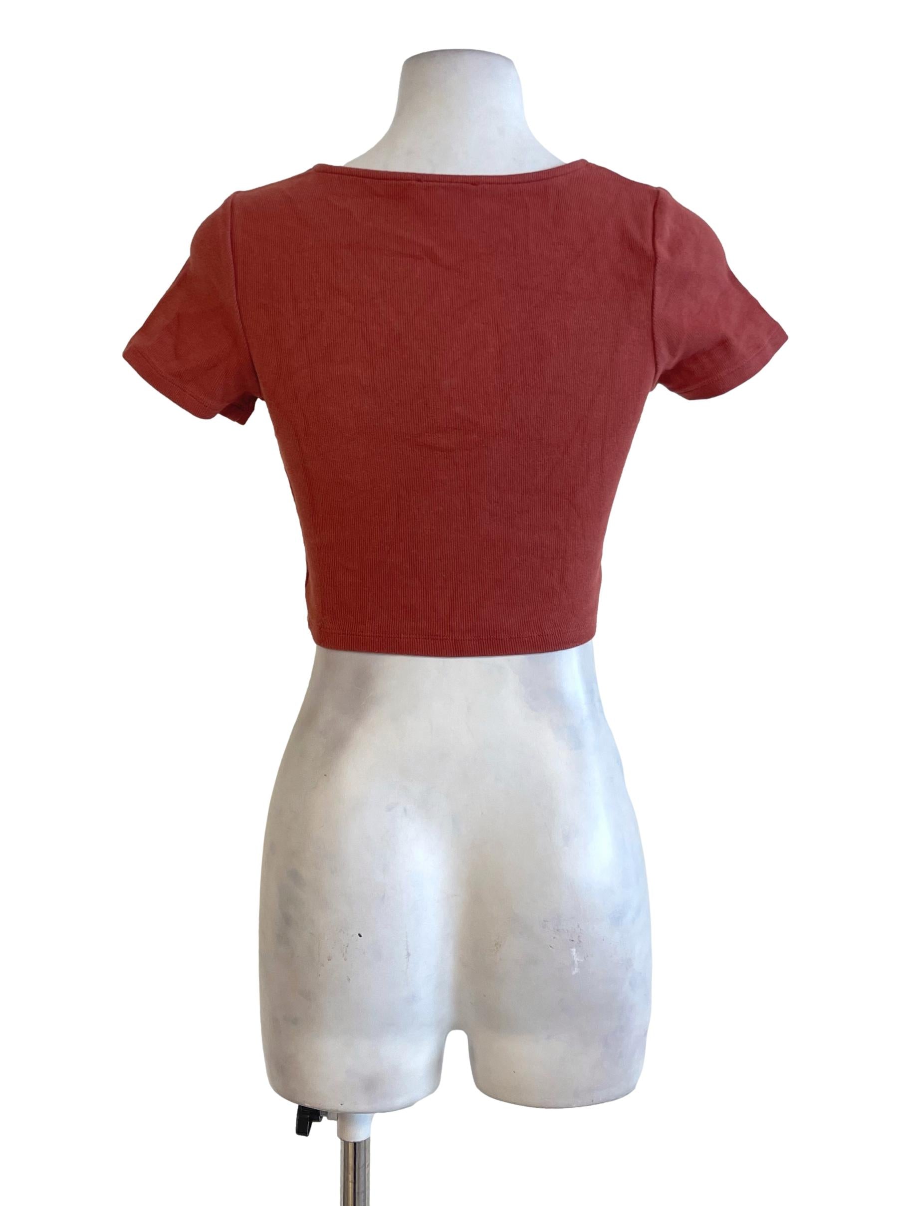 Amber V Neck Short Sleeve Pencil Crop Top