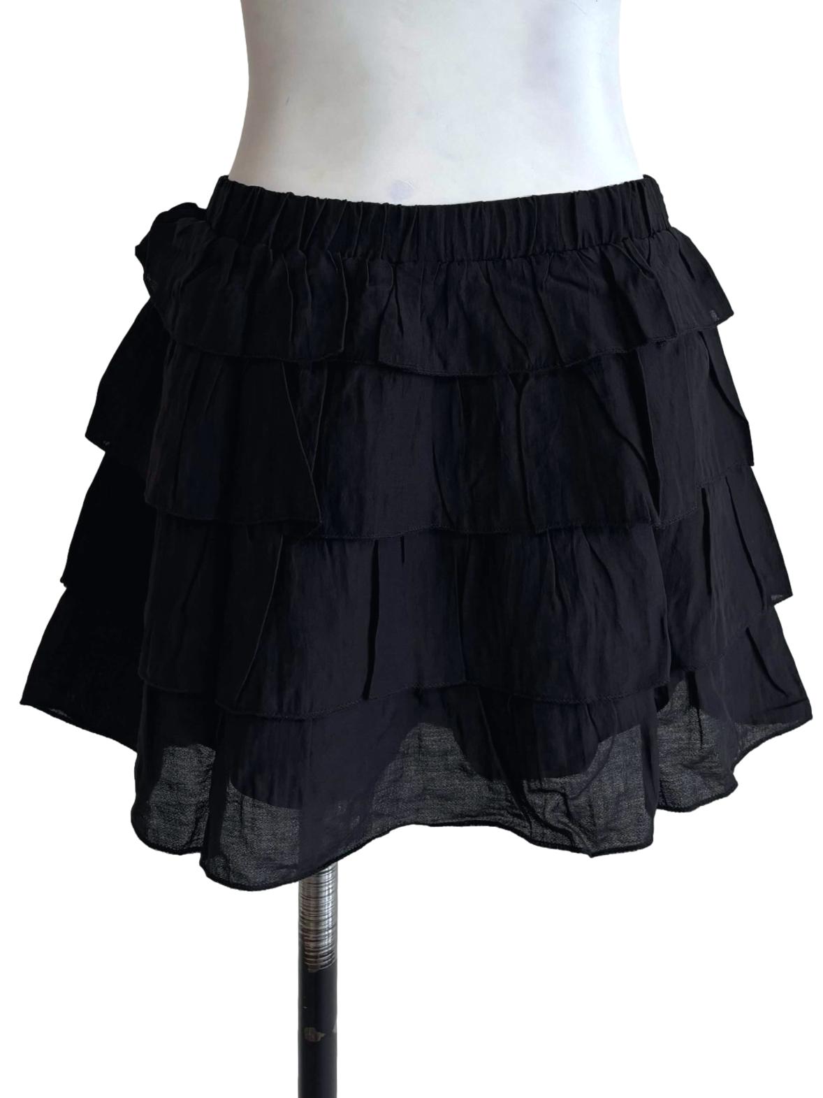 Black Chiara Tiered Skorts