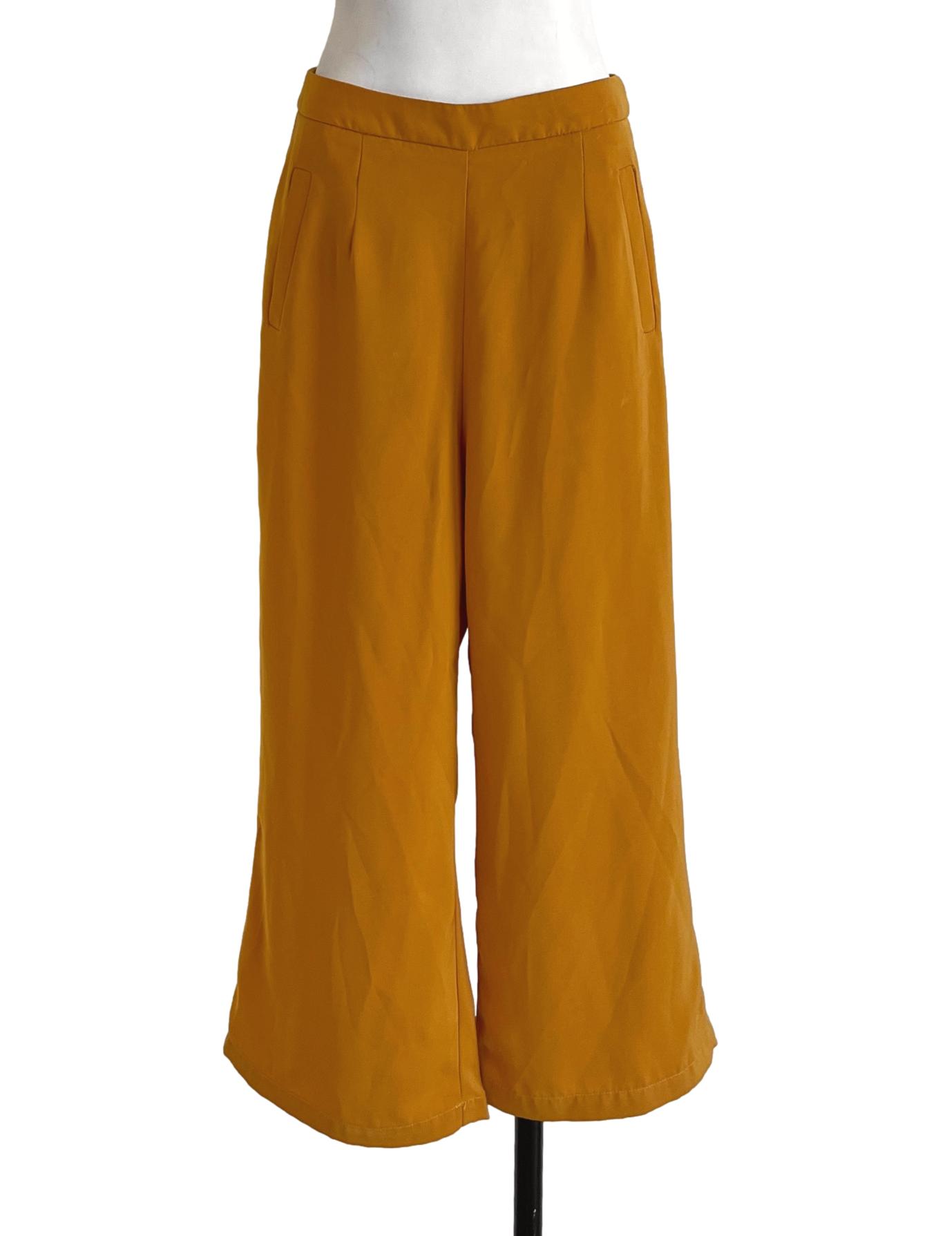 Honey Yellow Wide Leg Pants TCL