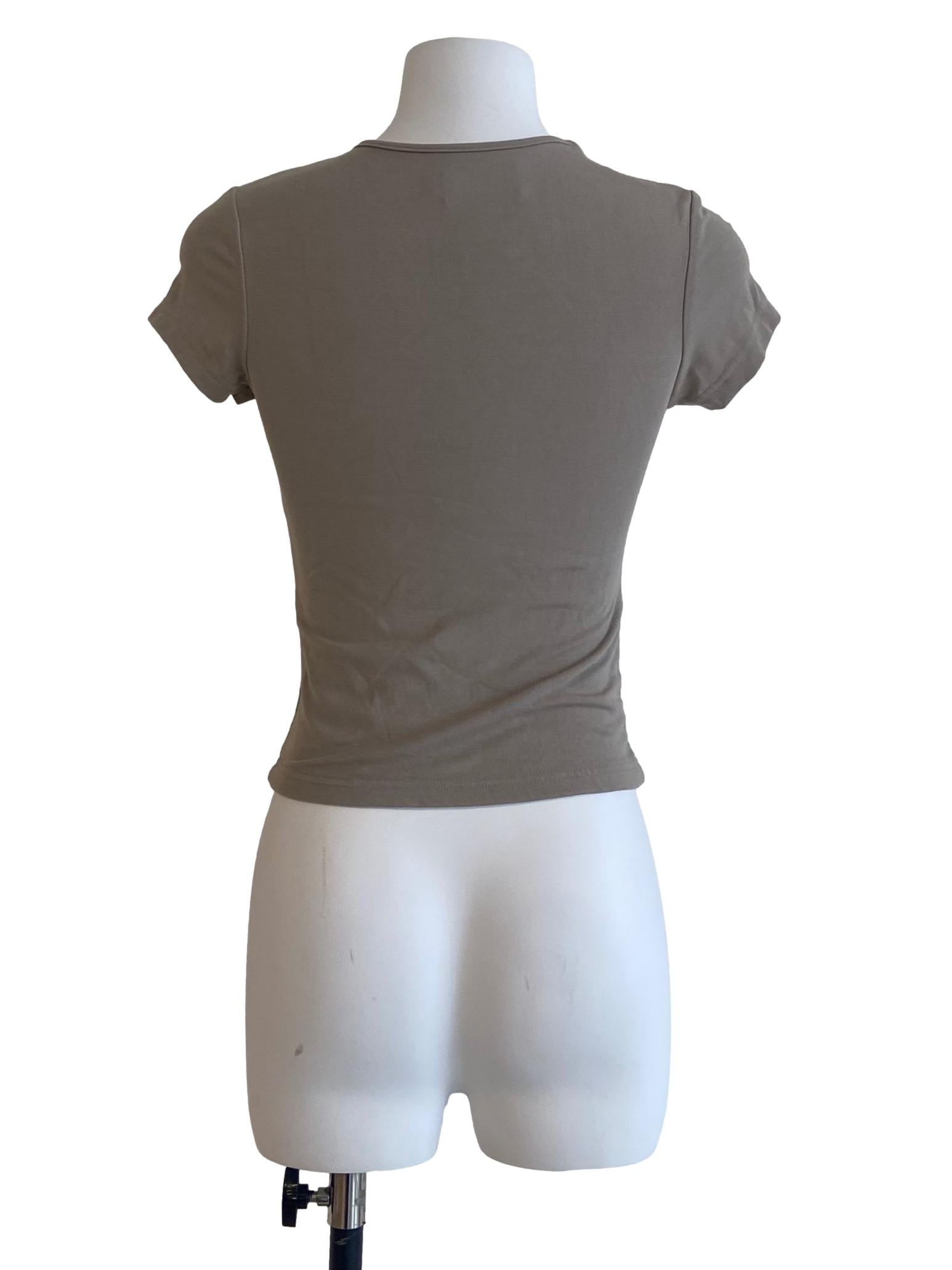 Bone Beige Twill Top