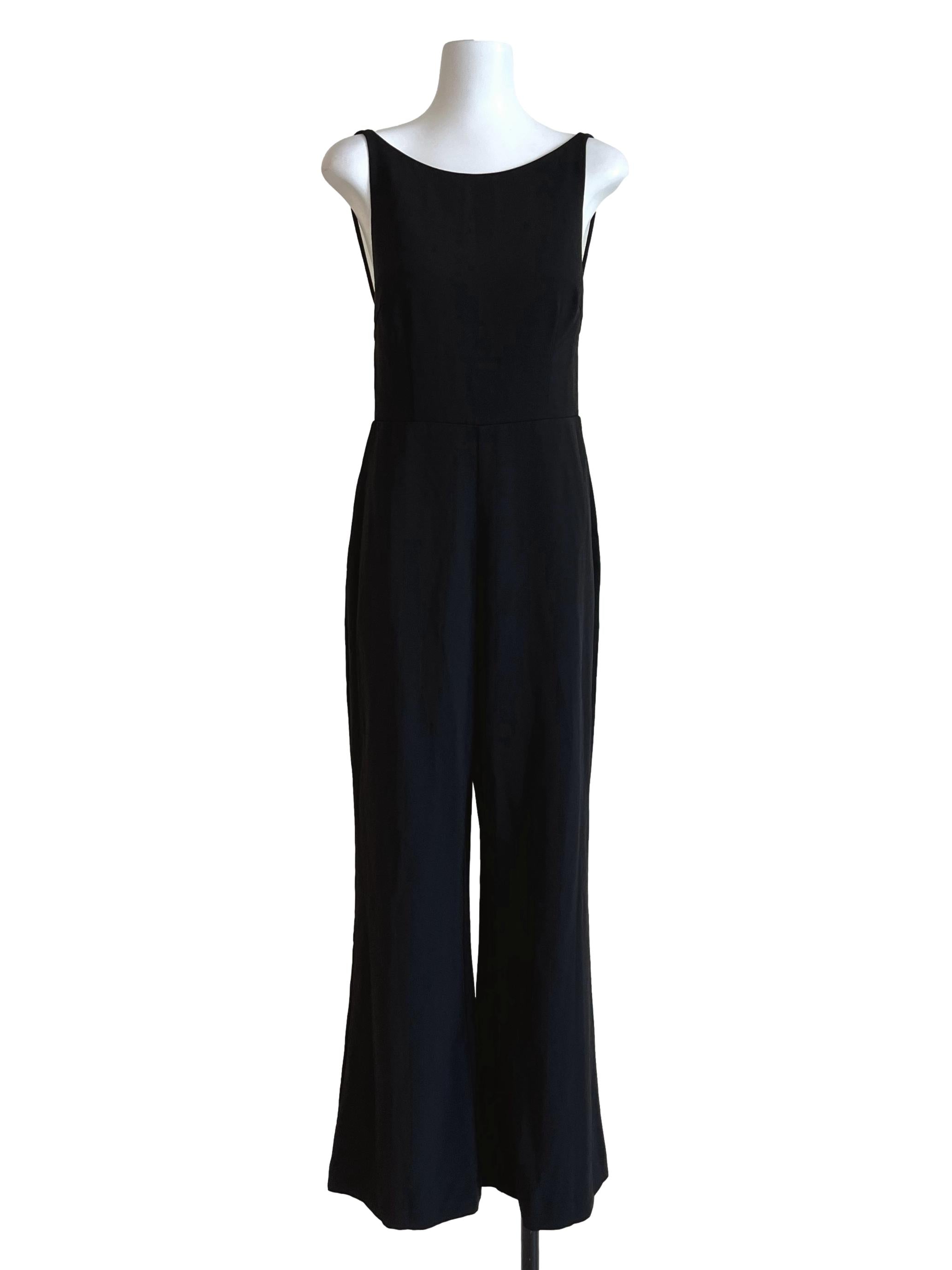Jade Black Square Neck Jumpsuits LB