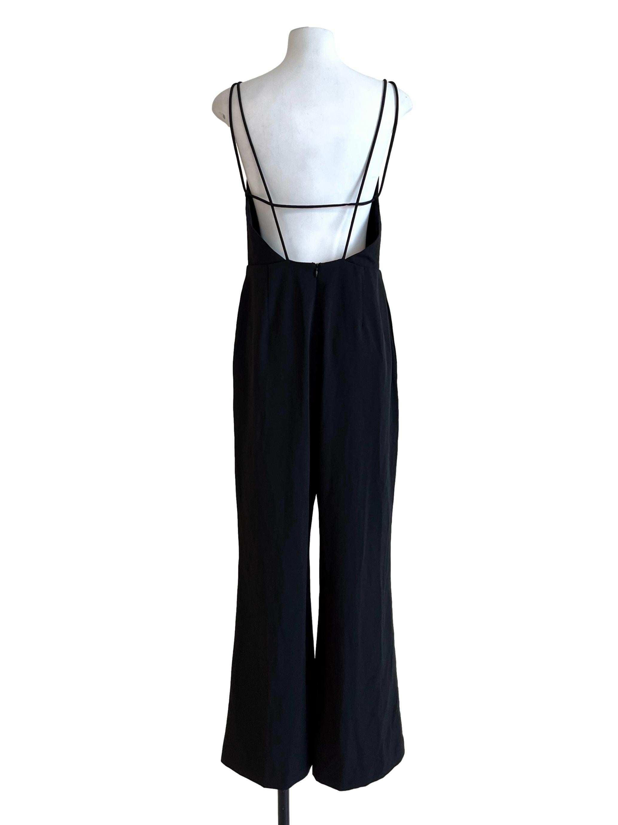 Jade Black Square Neck Jumpsuits LB