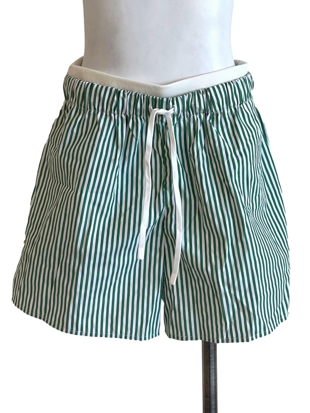 Emerald Green Stripe Shorts LB