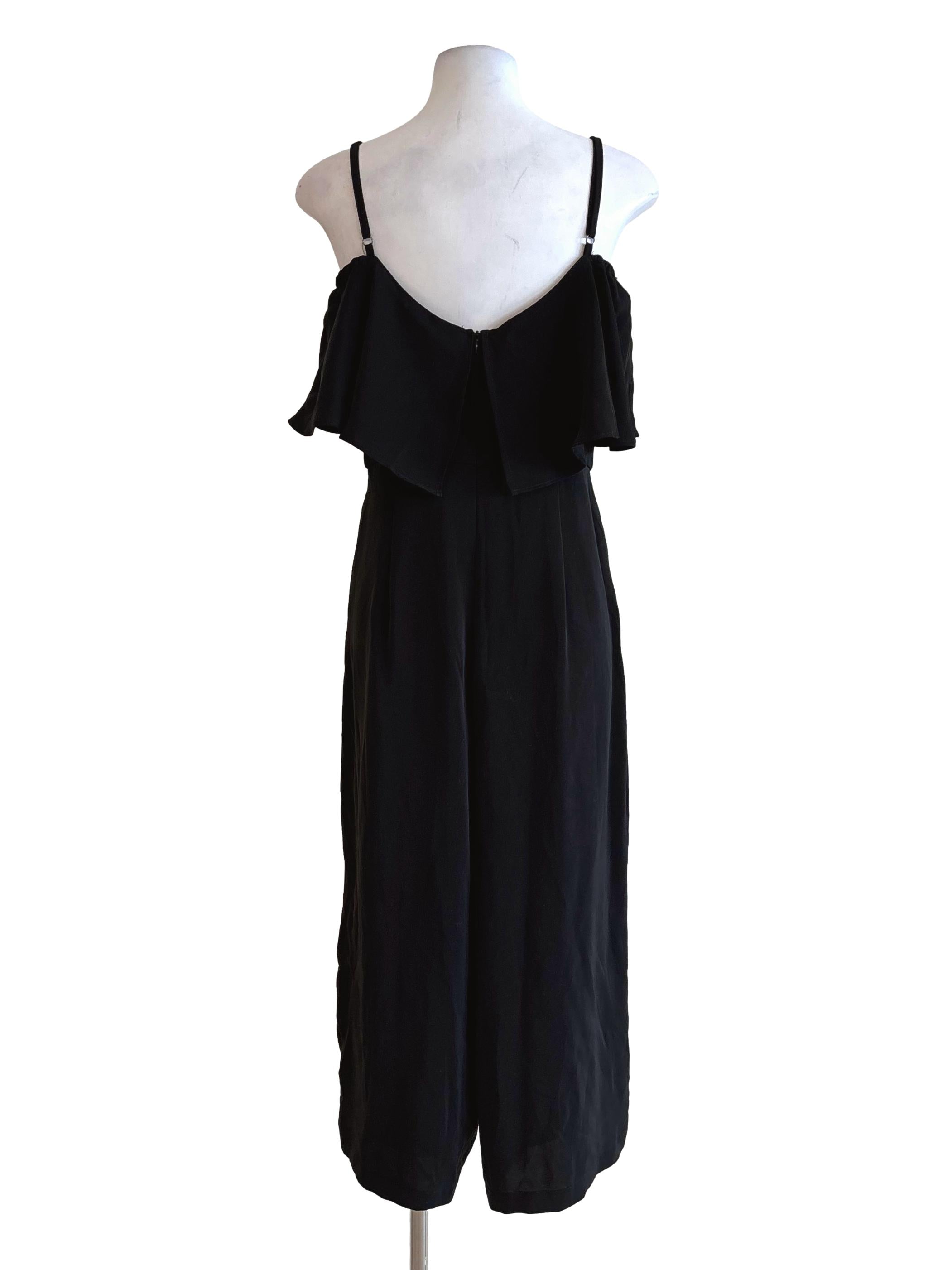 Rich Black Spaghetti Strap Jumpsuit TTR