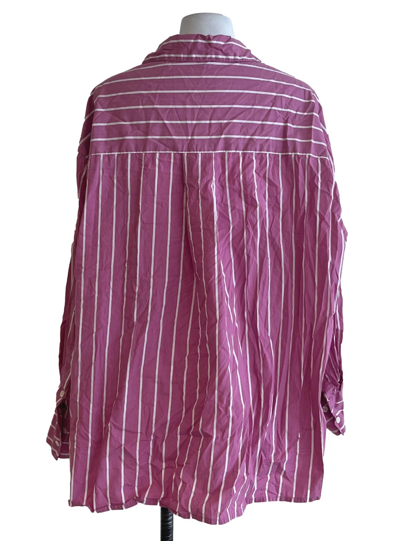 Rouge Pink Chalk Stripe Blouse