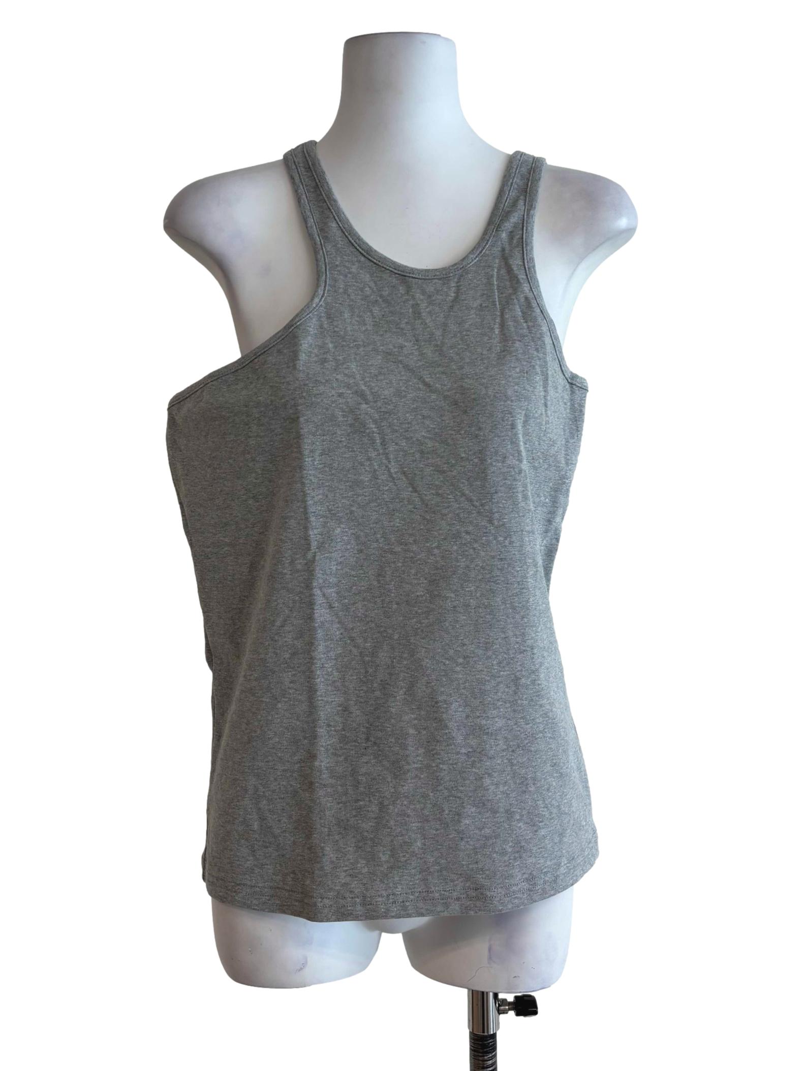 Light Grey Britney Asymmetrical Tank Top