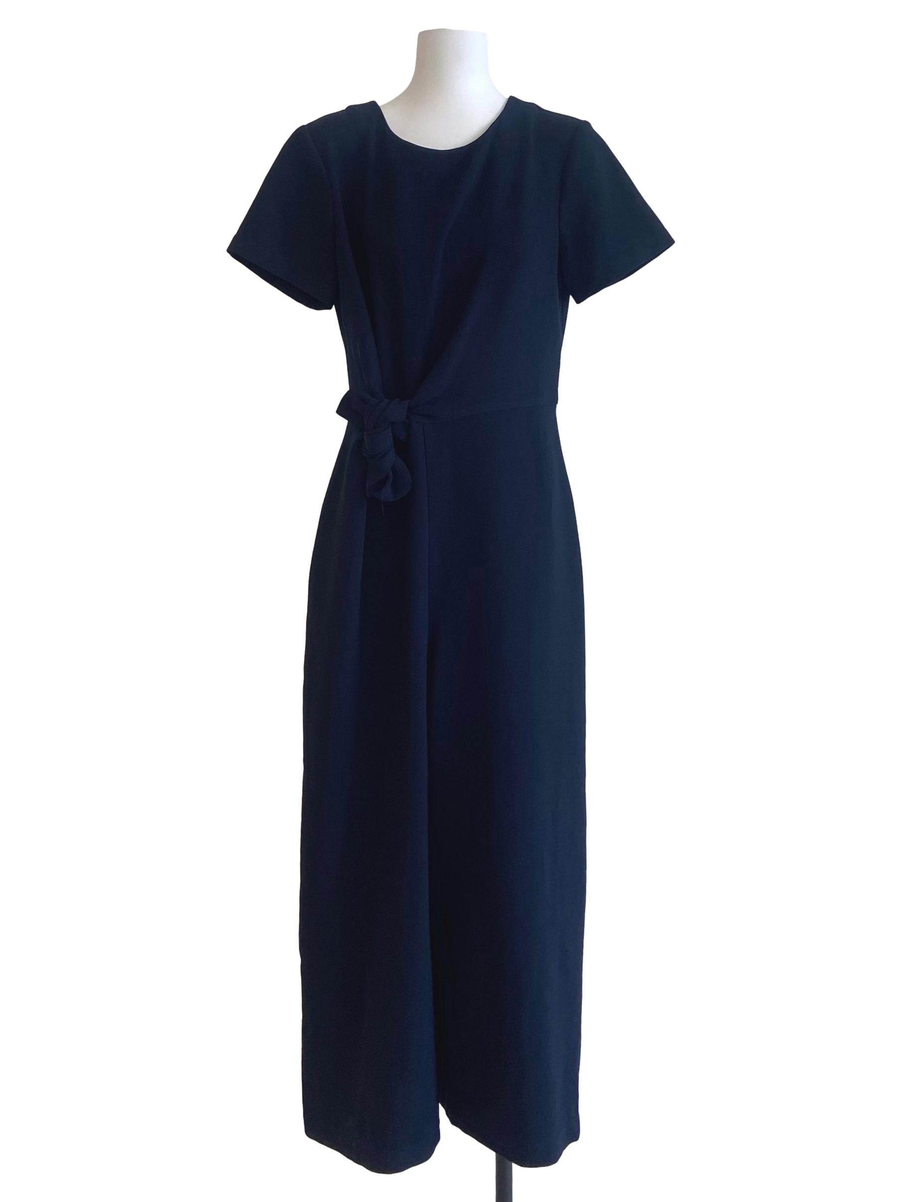 Navy Blue Twill Jumpsuit