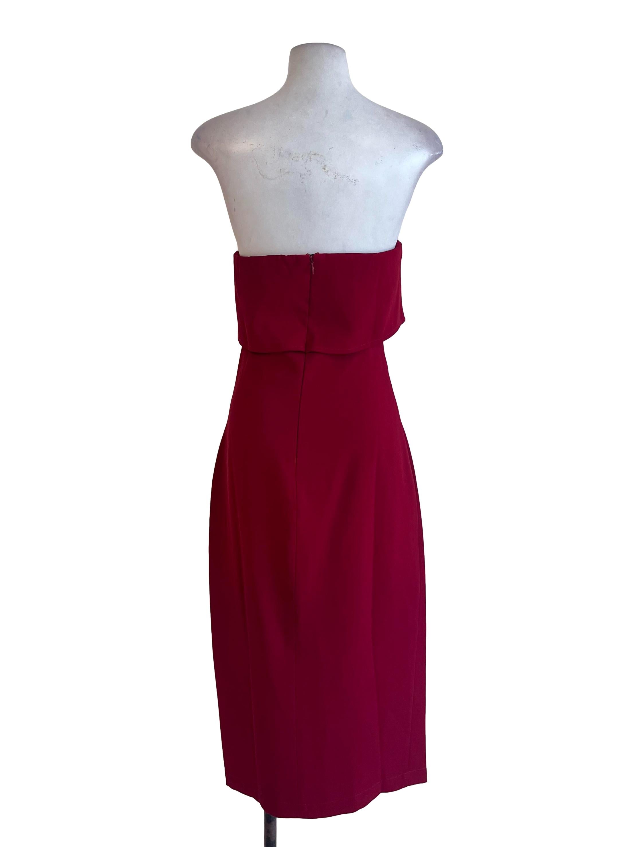 Ruby Red Strapless Dress