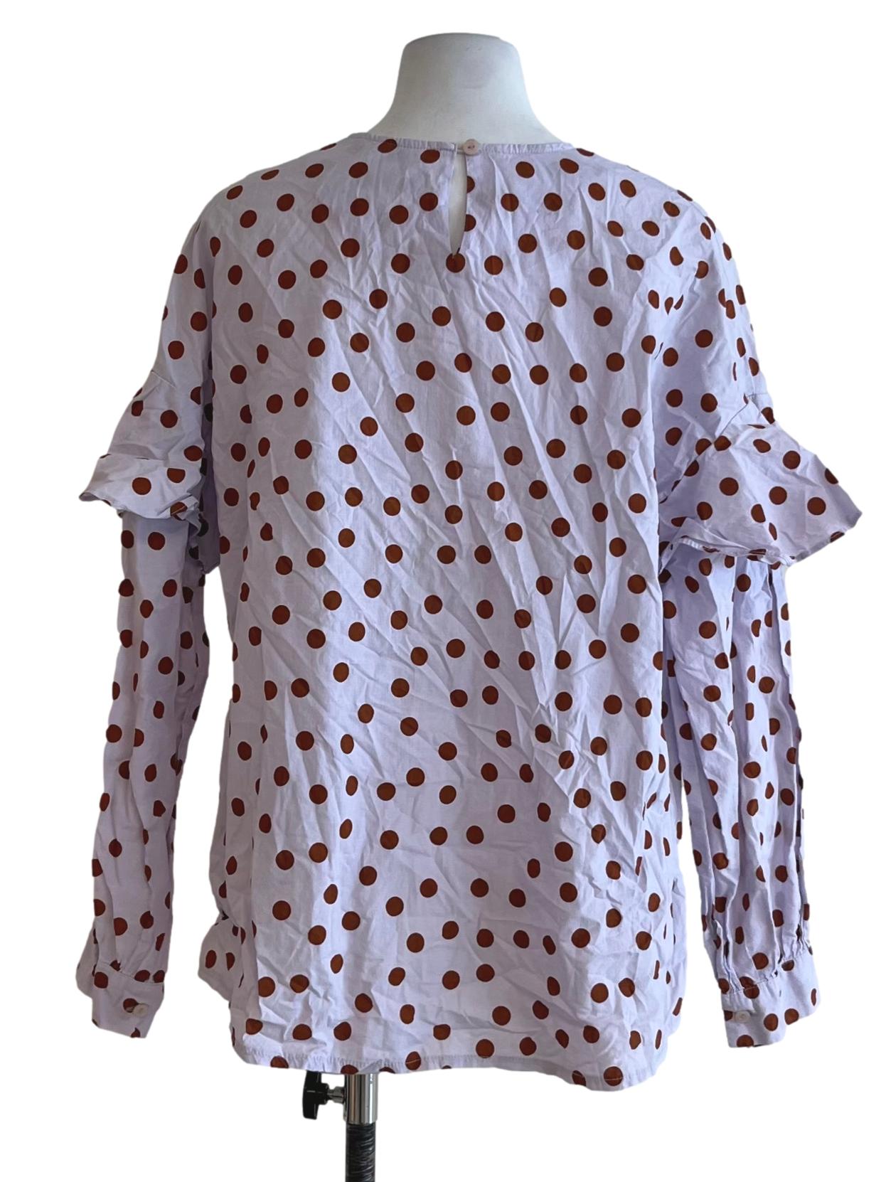 Lilac Purple Polka Dot Blouse