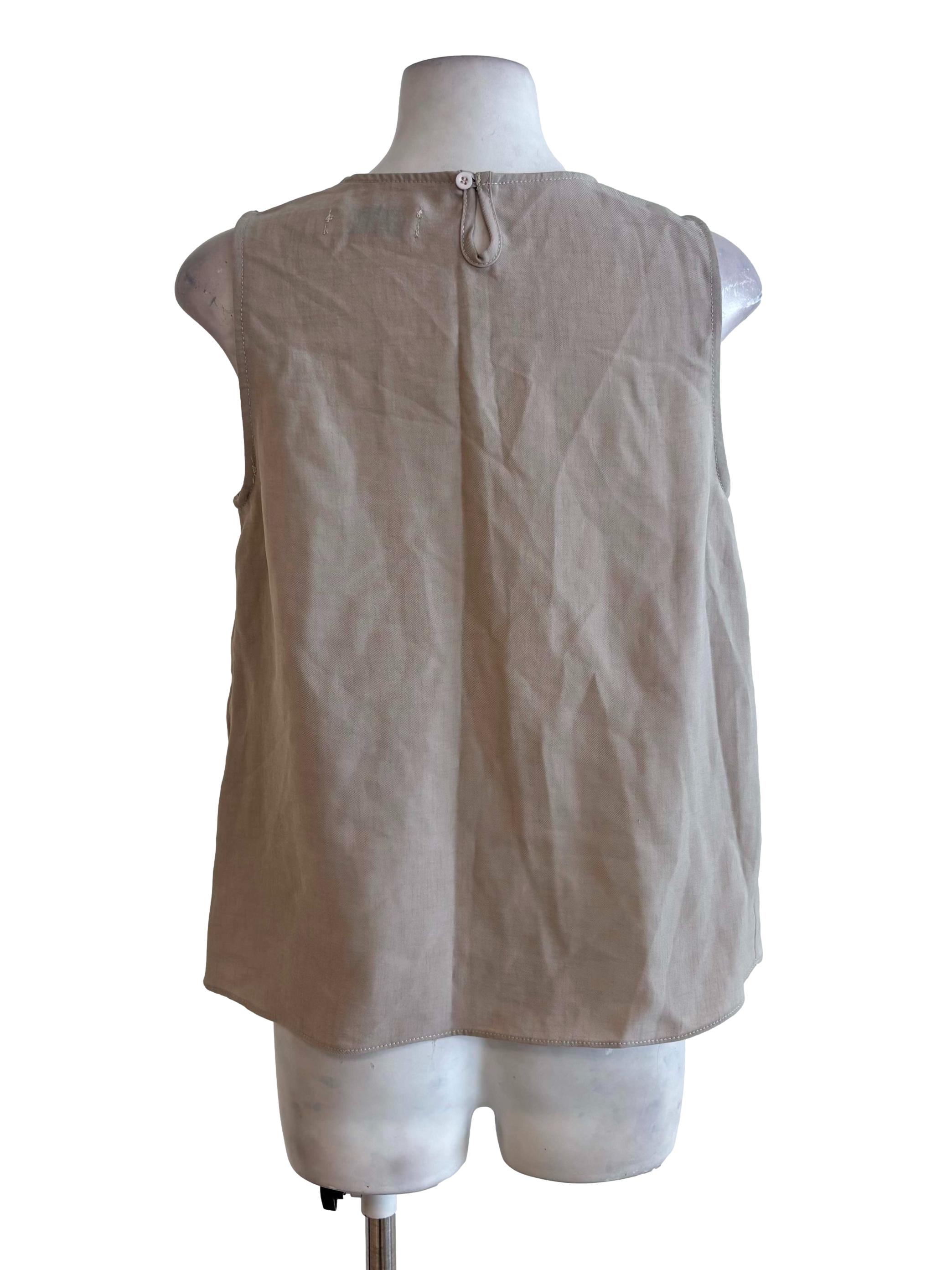Tortilla Brown Ruffle Tank Top
